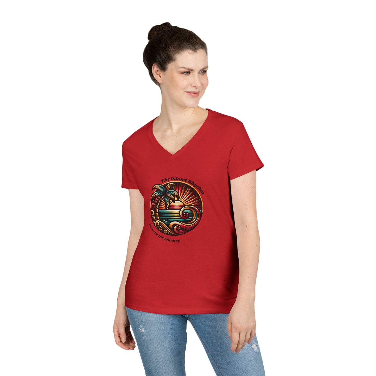 V-Neck T-Shirt Island Rhythm Pride