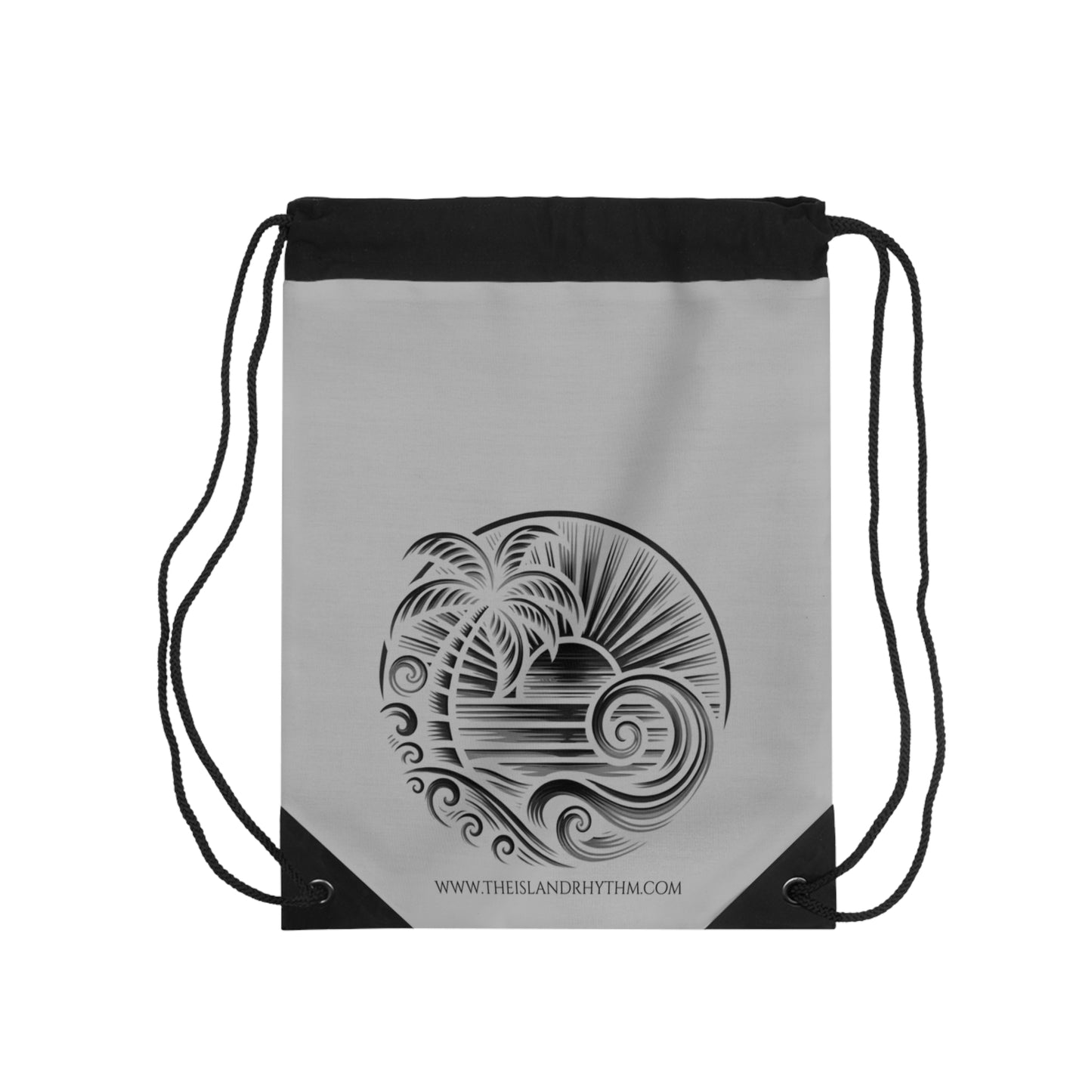 Tropical Wave Drawstring Bag – Island Vibes for Beach Lovers & Travelers - The Island Rhythm