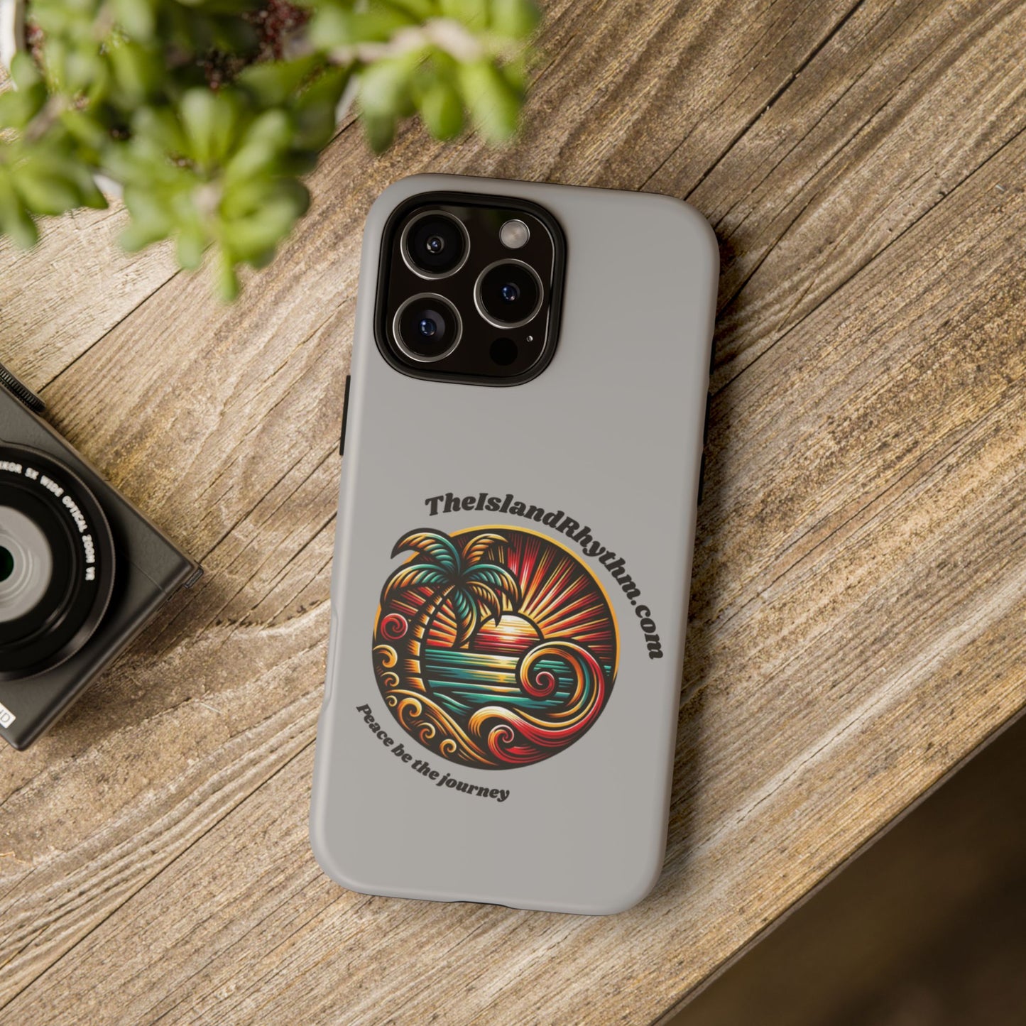 Tough Phone Case - Coastal Vibes with Inspirational Quote "Peace be the journey"