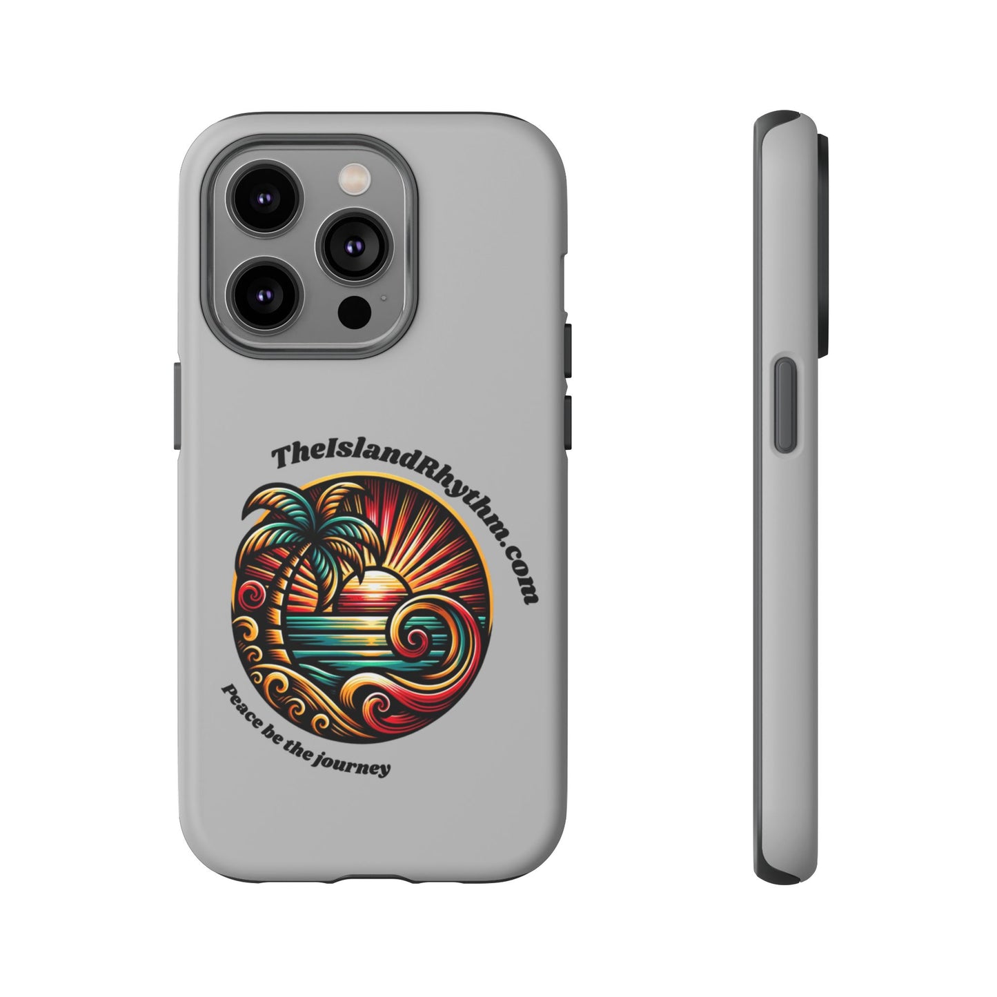 Tough Phone Case - Coastal Vibes with Inspirational Quote "Peace be the journey"
