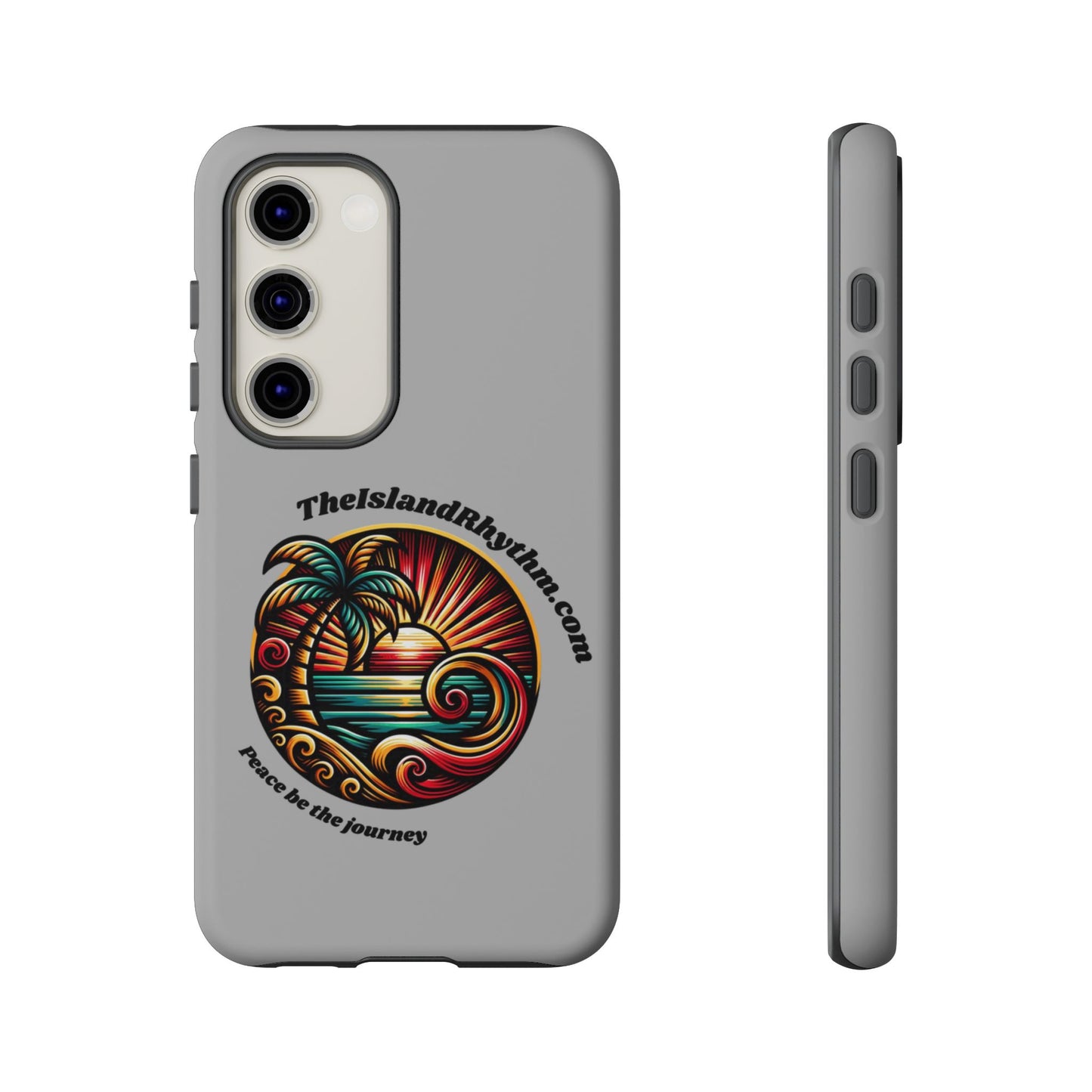 Tough Phone Case - Coastal Vibes with Inspirational Quote "Peace be the journey"