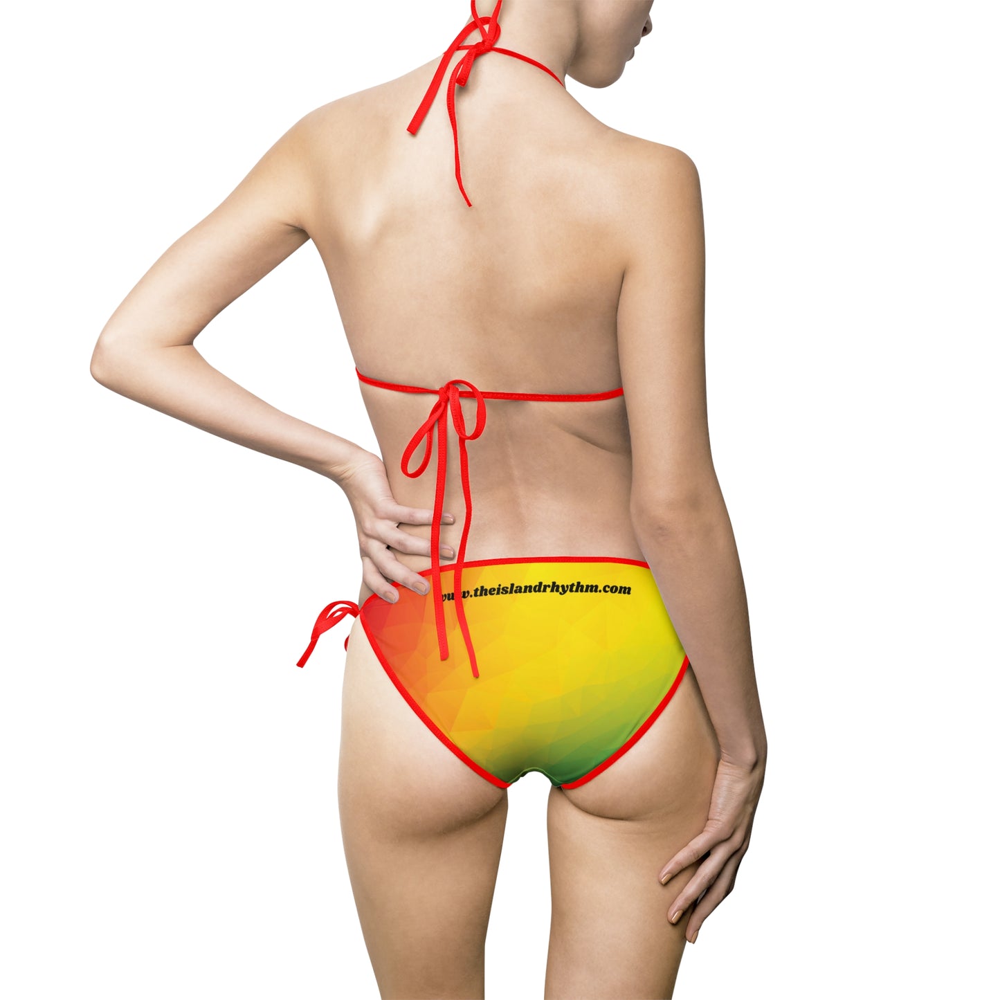 Colorful Gradient Women's Bikini Swimsuit - Casual Beachwear for Summer Fun
