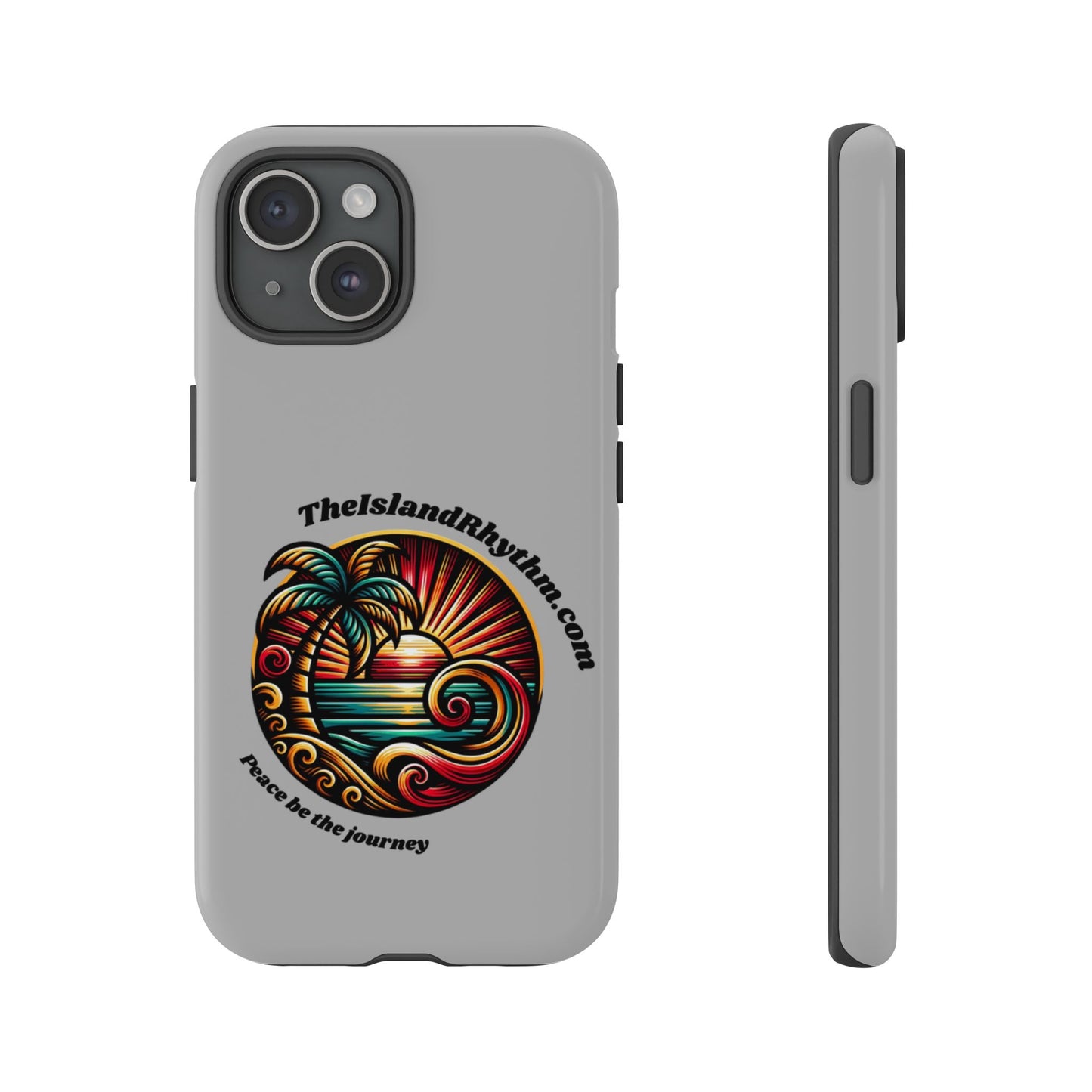 Tough Phone Case - Coastal Vibes with Inspirational Quote "Peace be the journey"