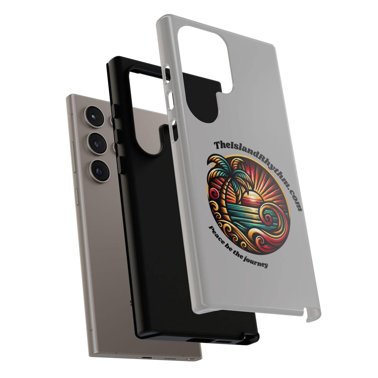 Tough Phone Case - Coastal Vibes with Inspirational Quote "Peace be the journey"