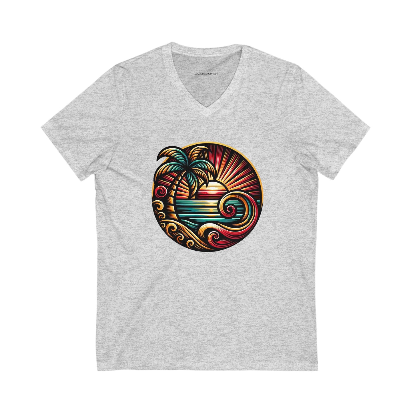 V-Neck Tee - Island Rhythm V Design