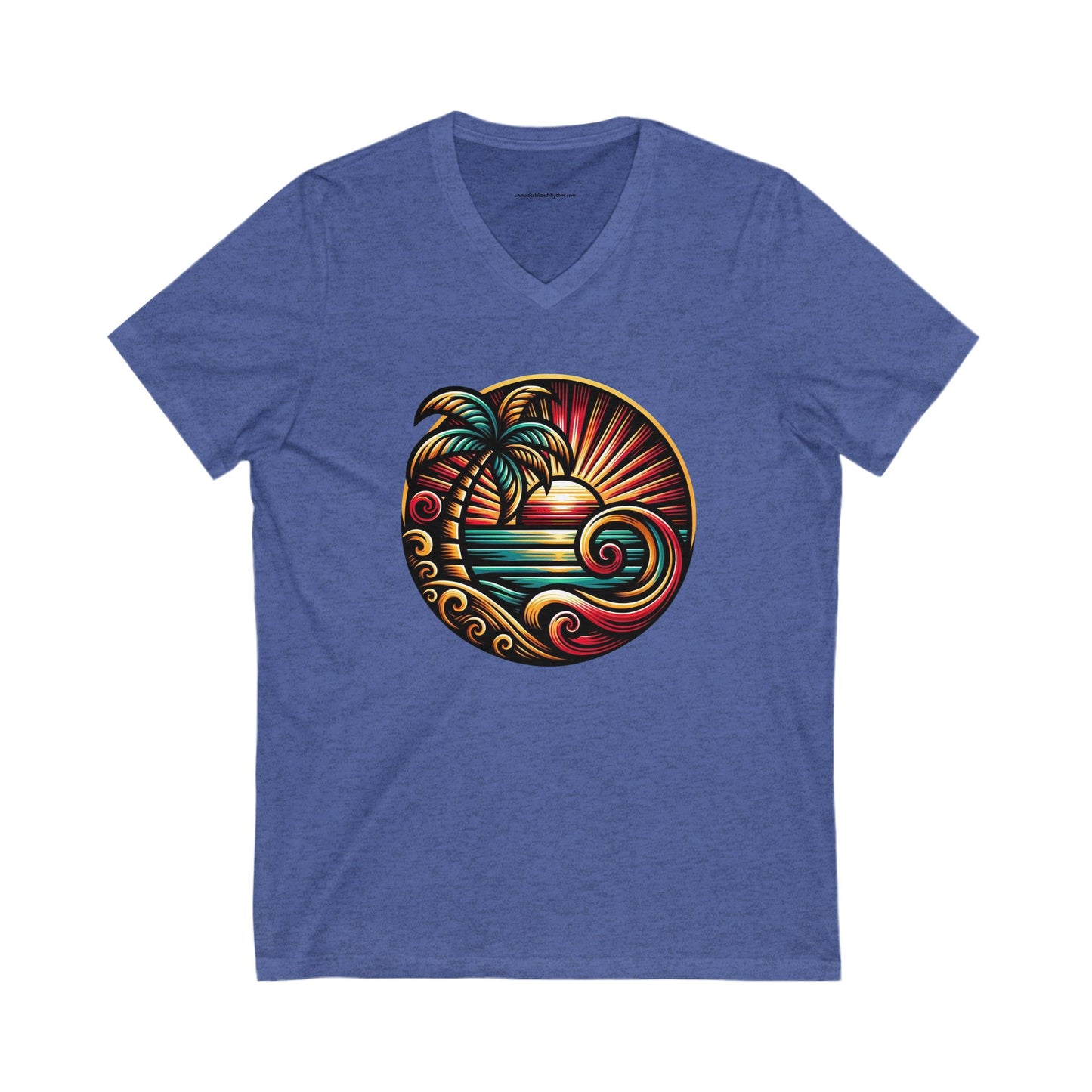 V-Neck Tee - Island Rhythm V Design