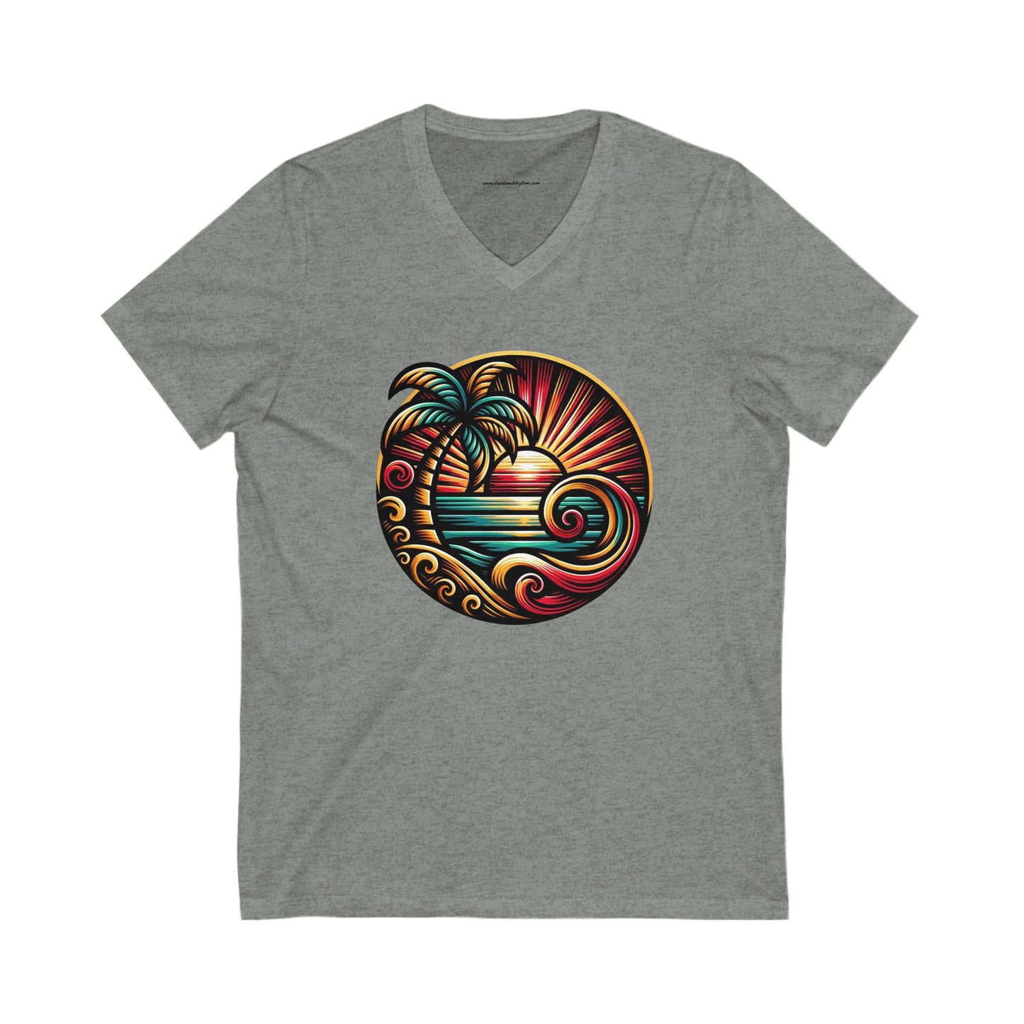 V-Neck Tee - Island Rhythm V Design