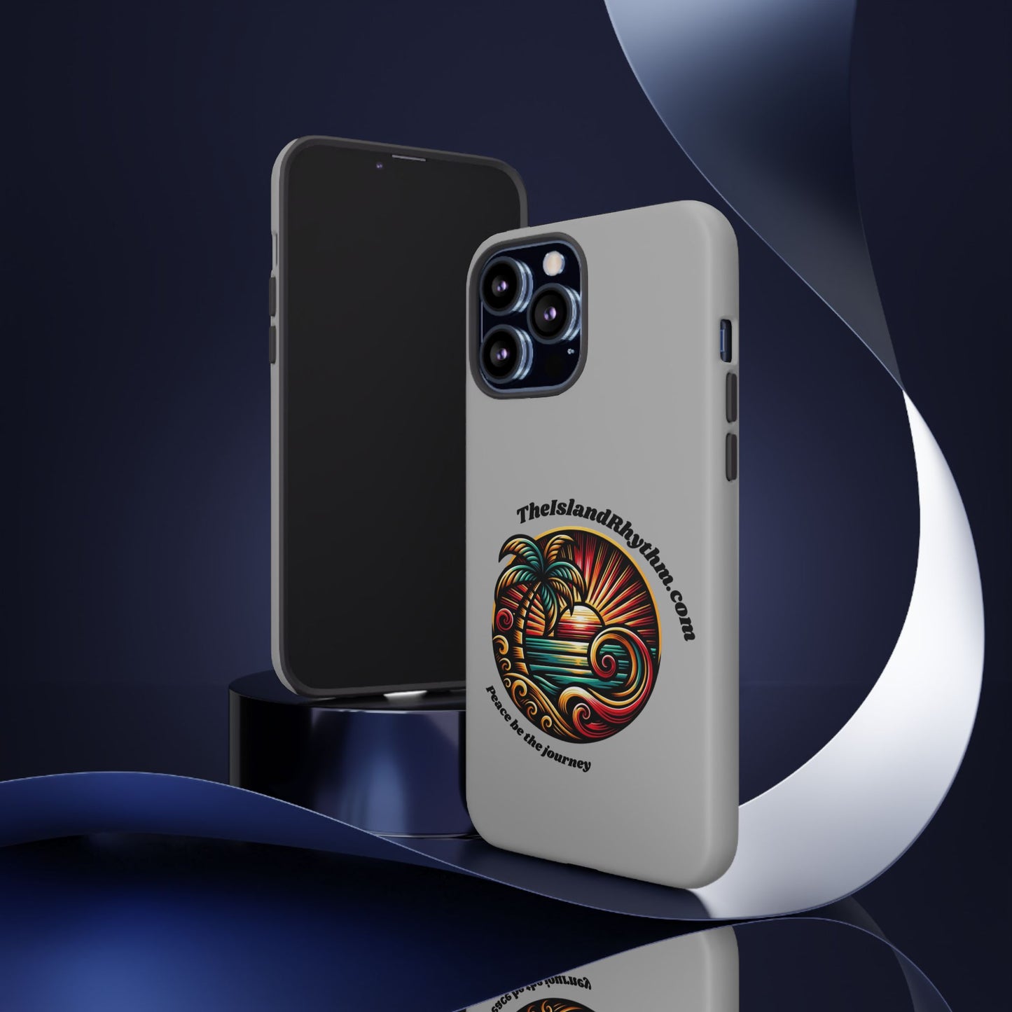 Tough Phone Case - Coastal Vibes with Inspirational Quote "Peace be the journey"