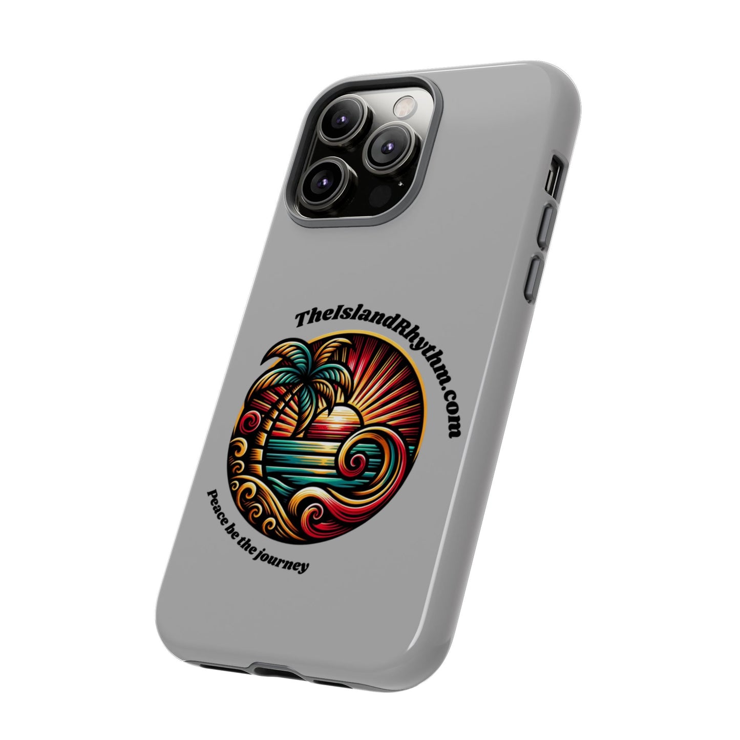 Tough Phone Case - Coastal Vibes with Inspirational Quote "Peace be the journey"