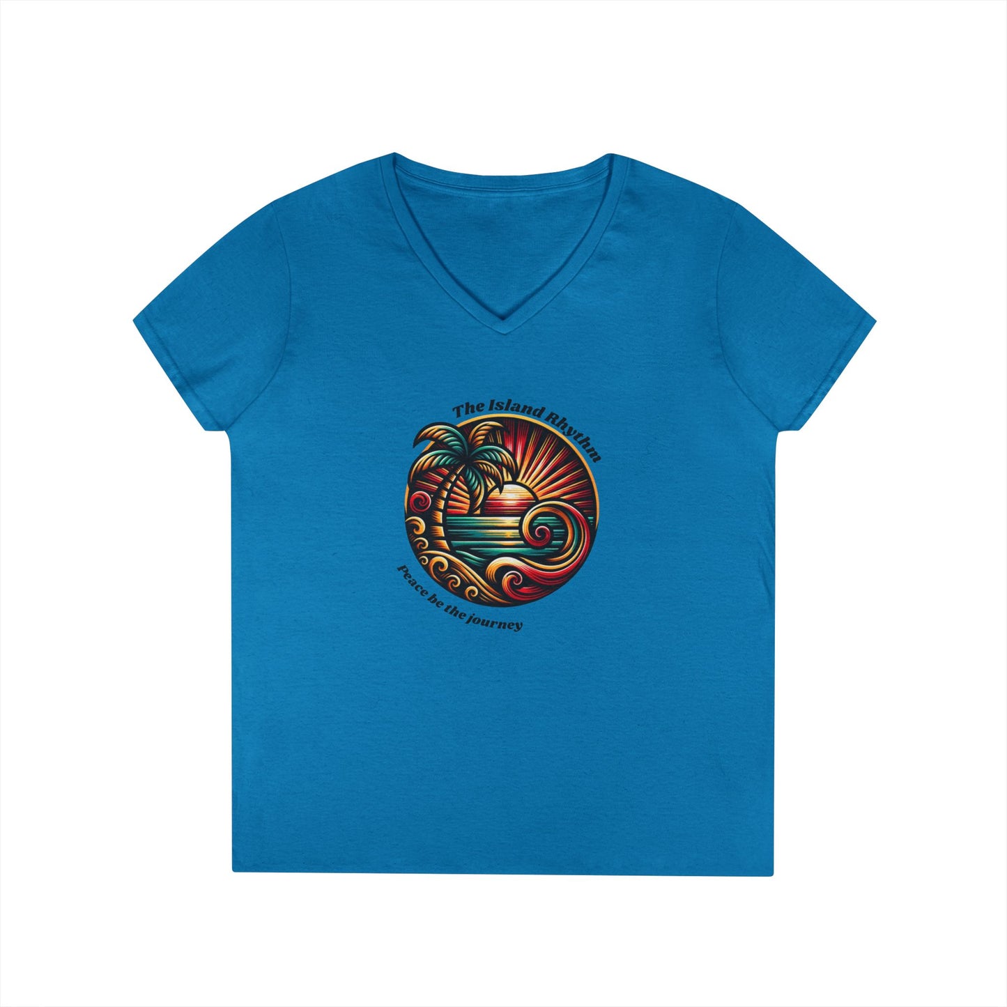 V-Neck T-Shirt Island Rhythm Pride