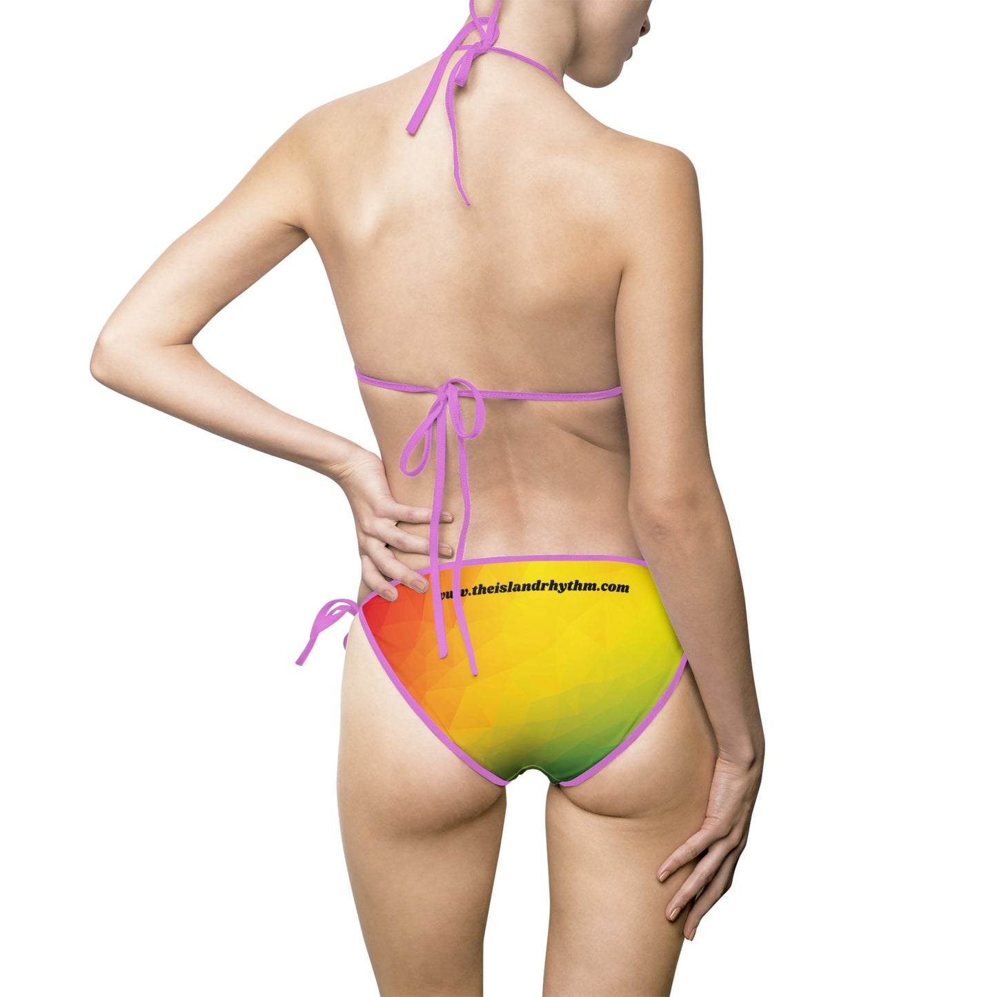 Colorful Gradient Women's Bikini Swimsuit - Casual Beachwear for Summer Fun