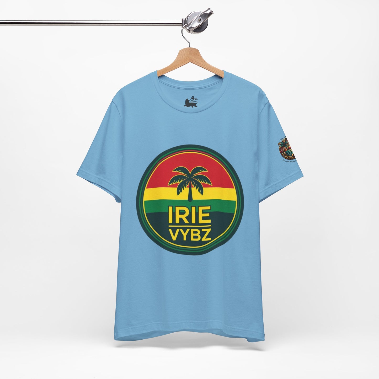 Irie Vybz Unisex Tee, Rasta Spirit Shirt, Beach Vibe Top, Reggae Music Gift, Summer Essentials, Casual Wear, Festival Apparel
