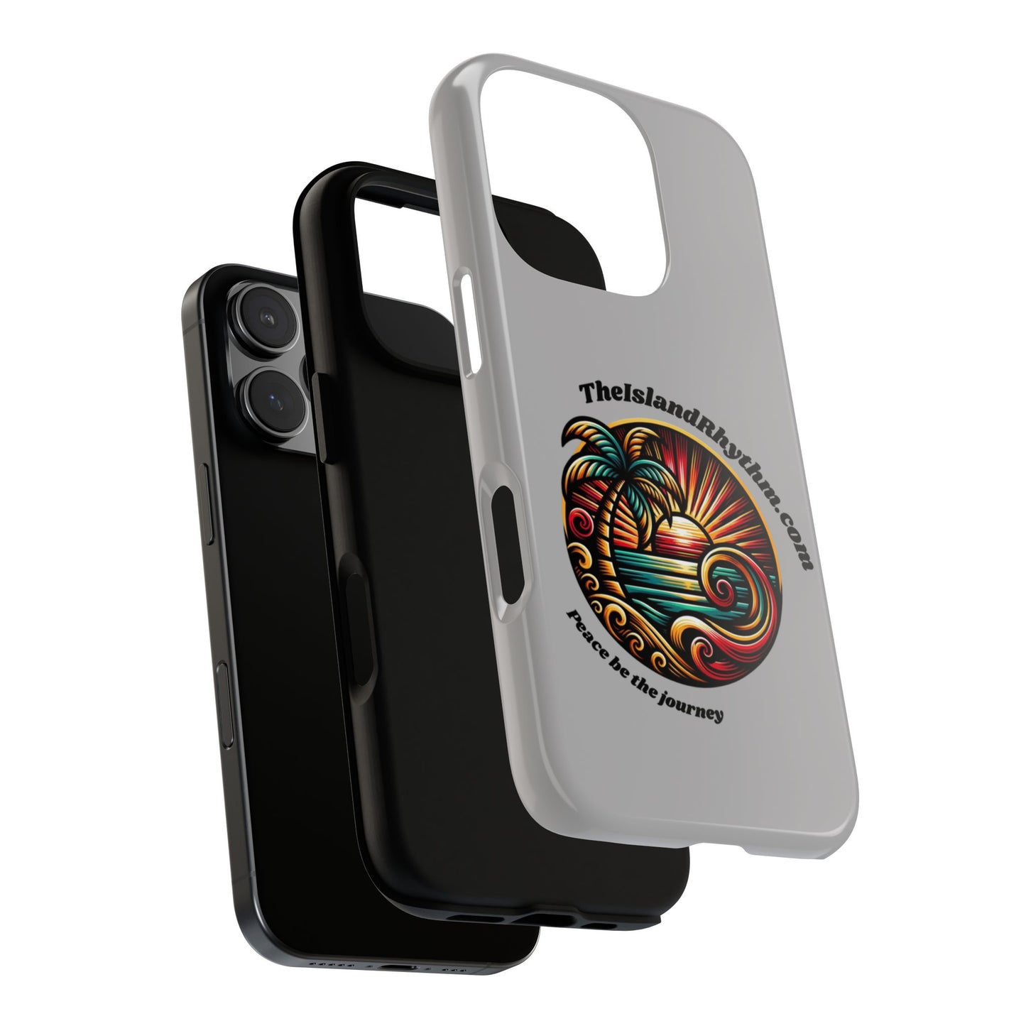 Tough Phone Case - Coastal Vibes with Inspirational Quote "Peace be the journey"