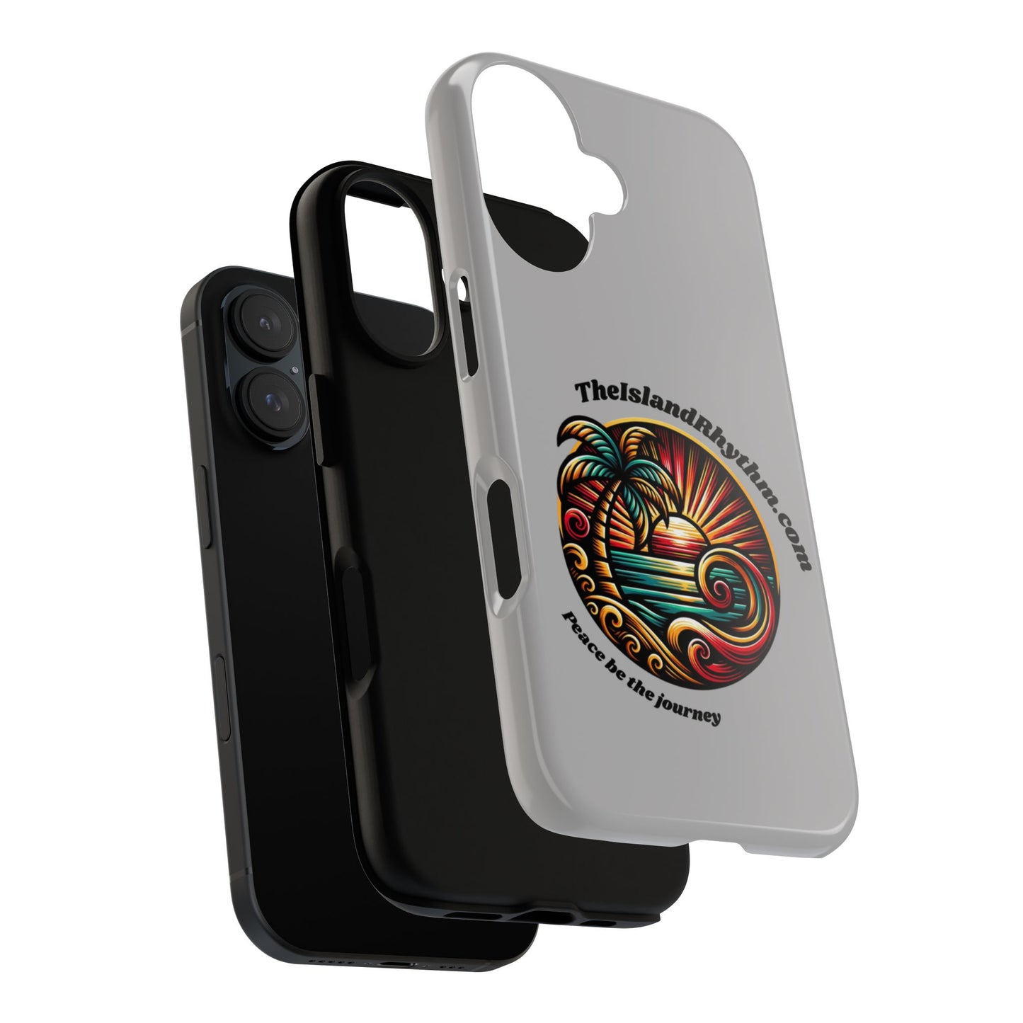 Tough Phone Case - Coastal Vibes with Inspirational Quote "Peace be the journey"