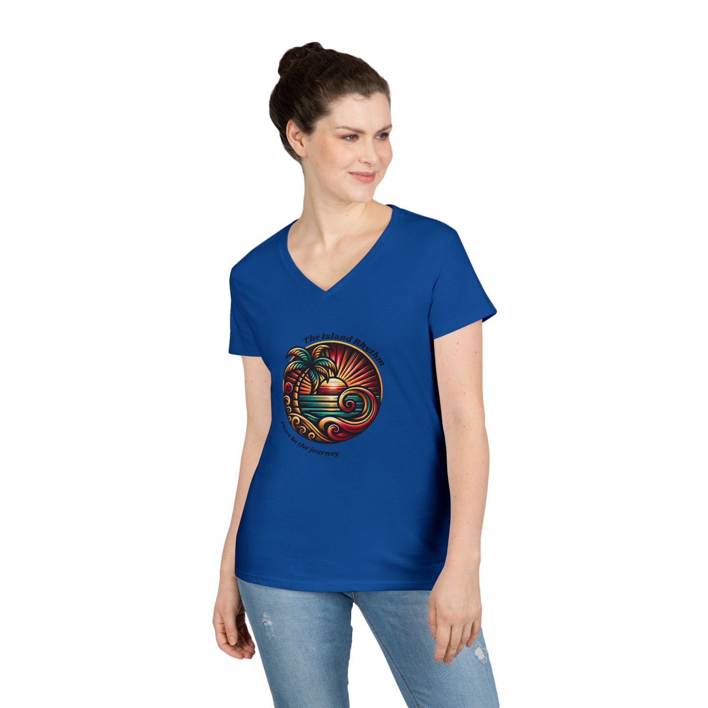 V-Neck T-Shirt Island Rhythm Pride