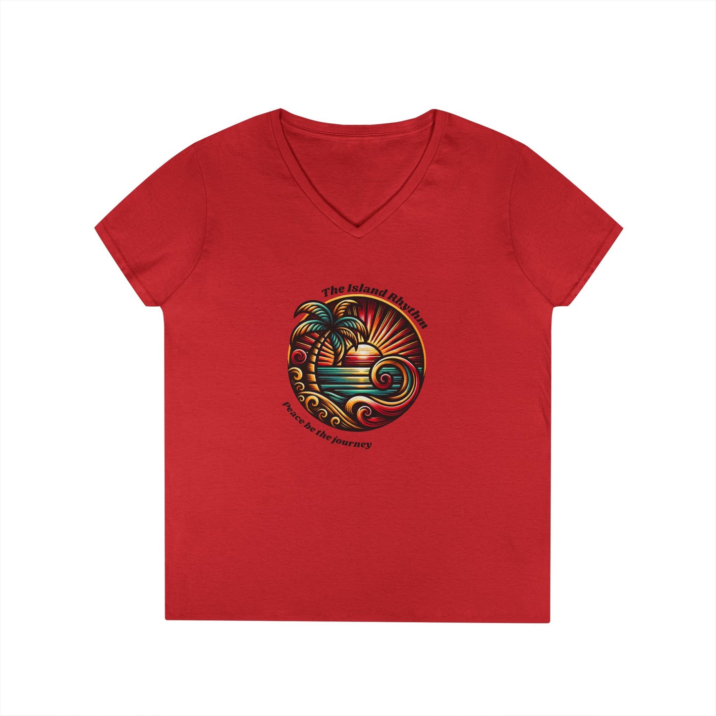 V-Neck T-Shirt Island Rhythm Pride