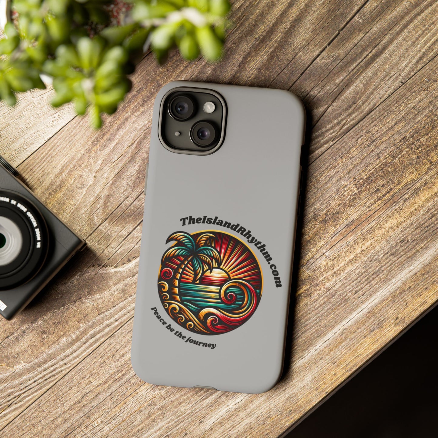 Tough Phone Case - Coastal Vibes with Inspirational Quote "Peace be the journey"