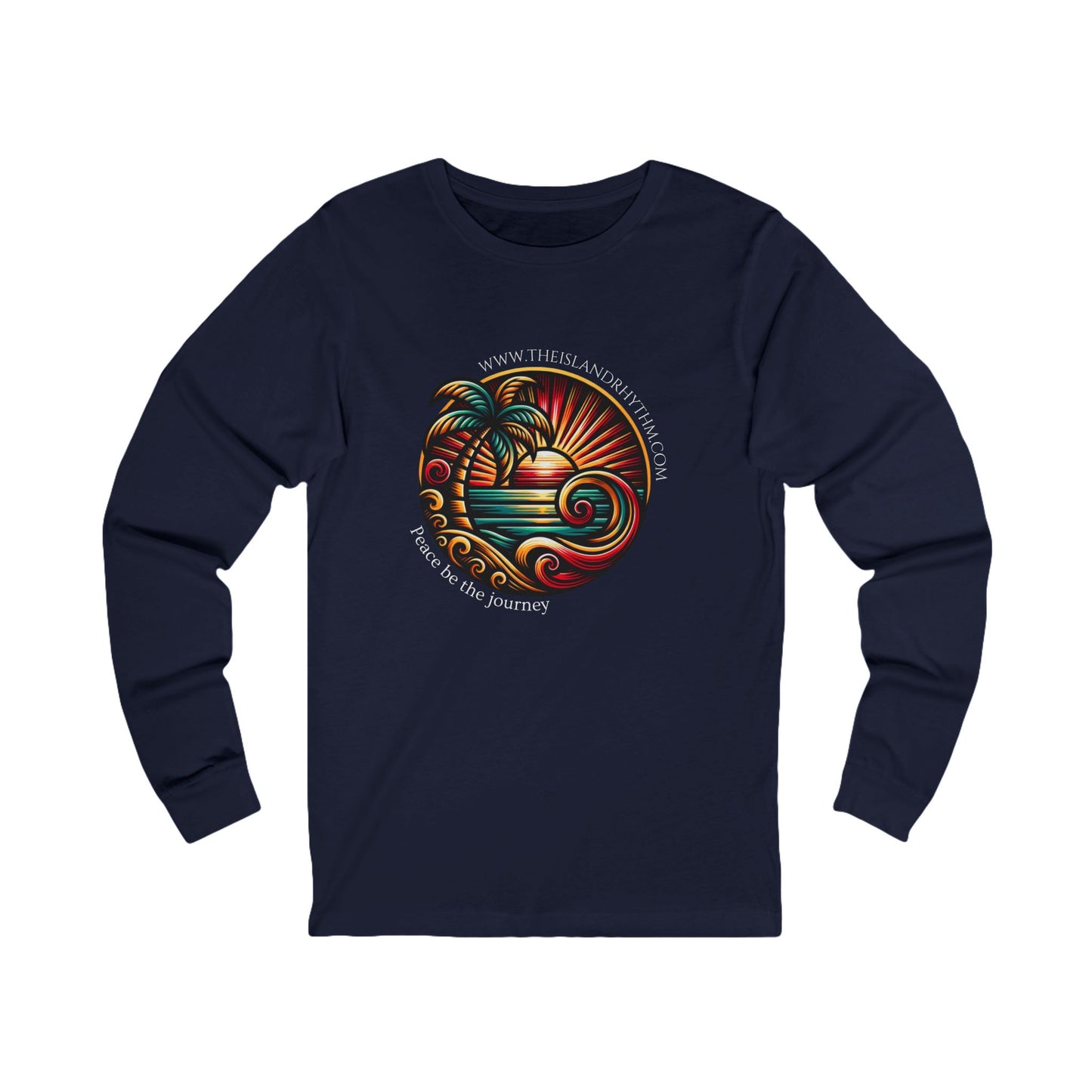 Island Journey Long Sleeve Tee - Adventure Awaits with Tropical Vibes