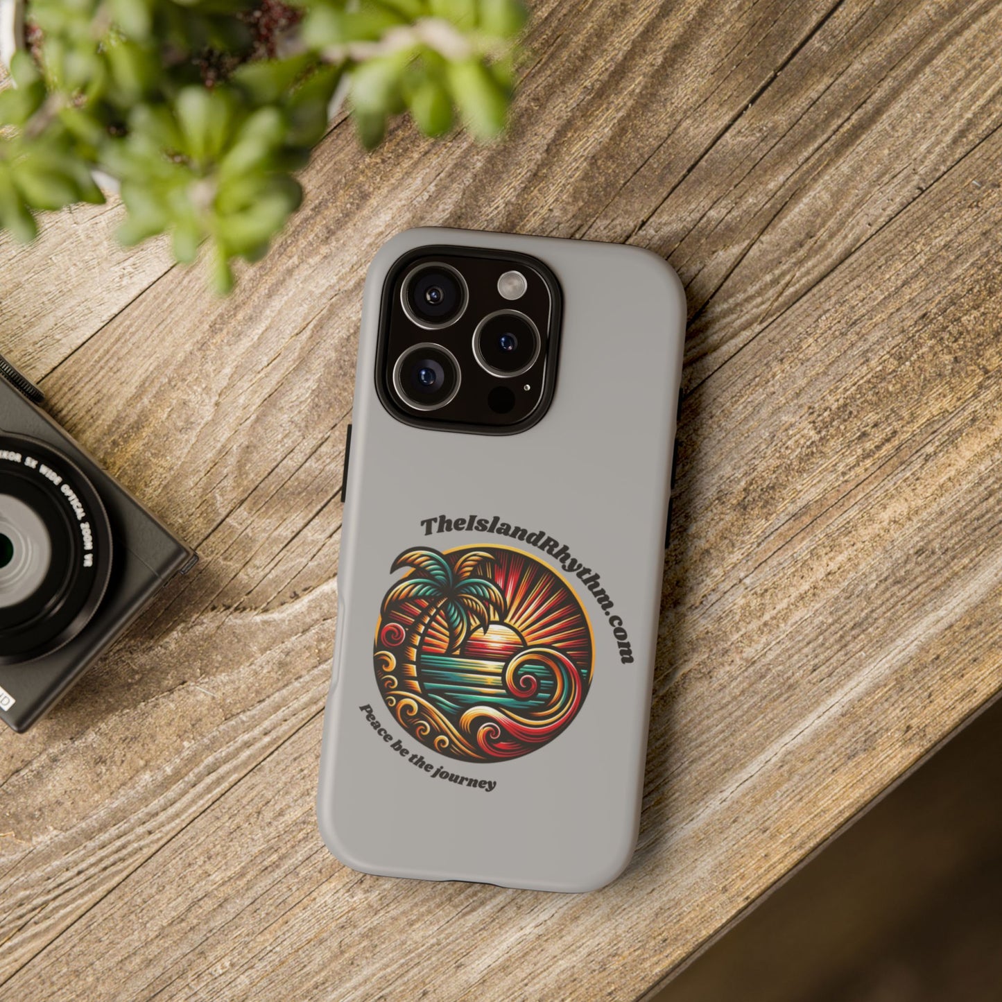 Tough Phone Case - Coastal Vibes with Inspirational Quote "Peace be the journey"