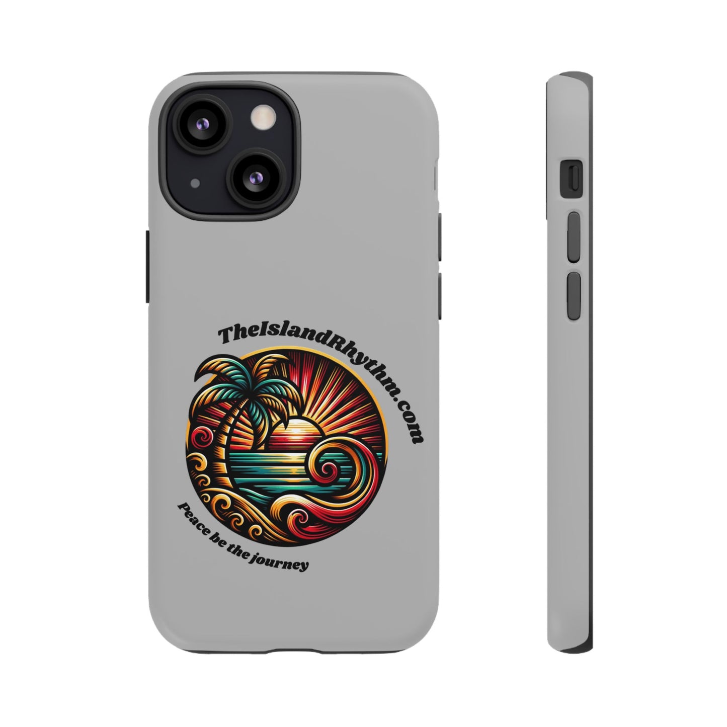 Tough Phone Case - Coastal Vibes with Inspirational Quote "Peace be the journey"