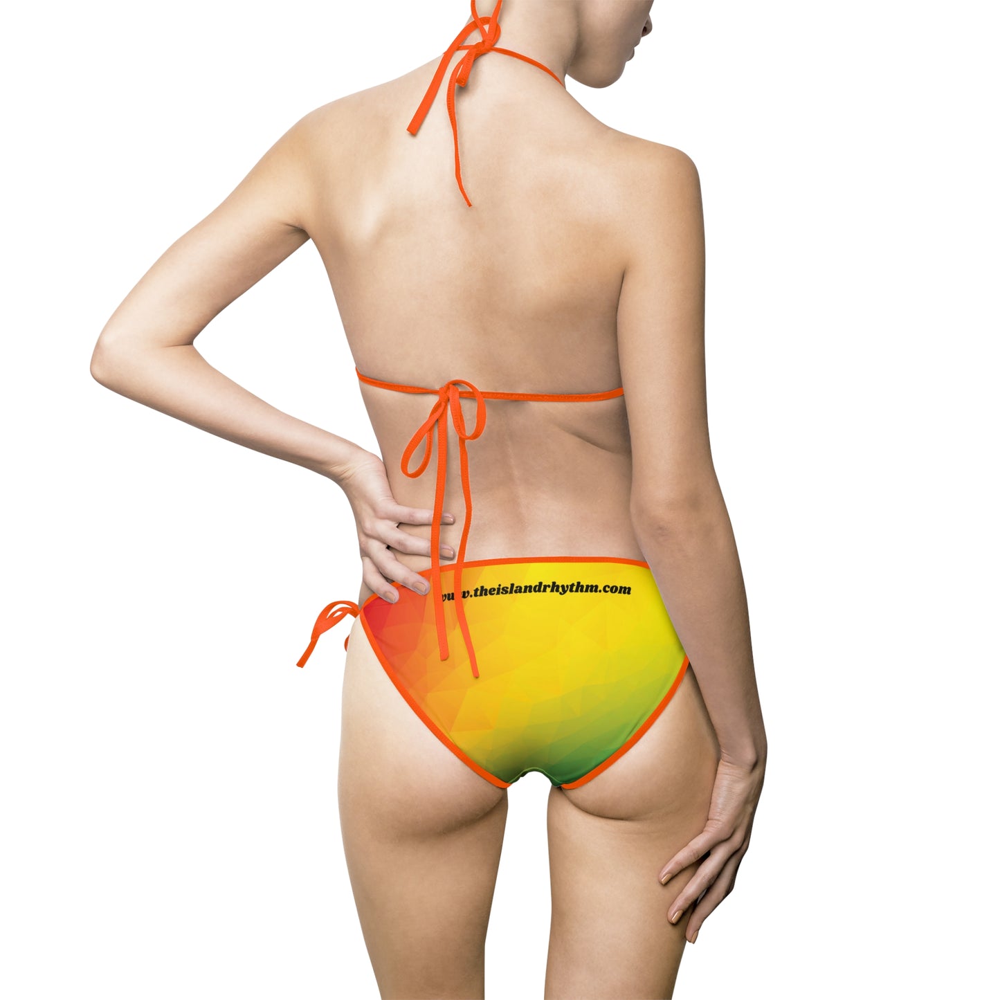Colorful Gradient Women's Bikini Swimsuit - Casual Beachwear for Summer Fun