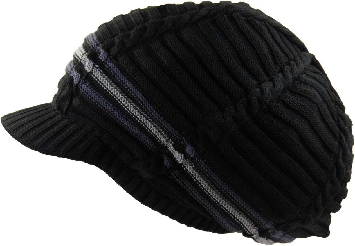 100% Cotton Classic Rasta Slouchy Ribbed Beanie Hats