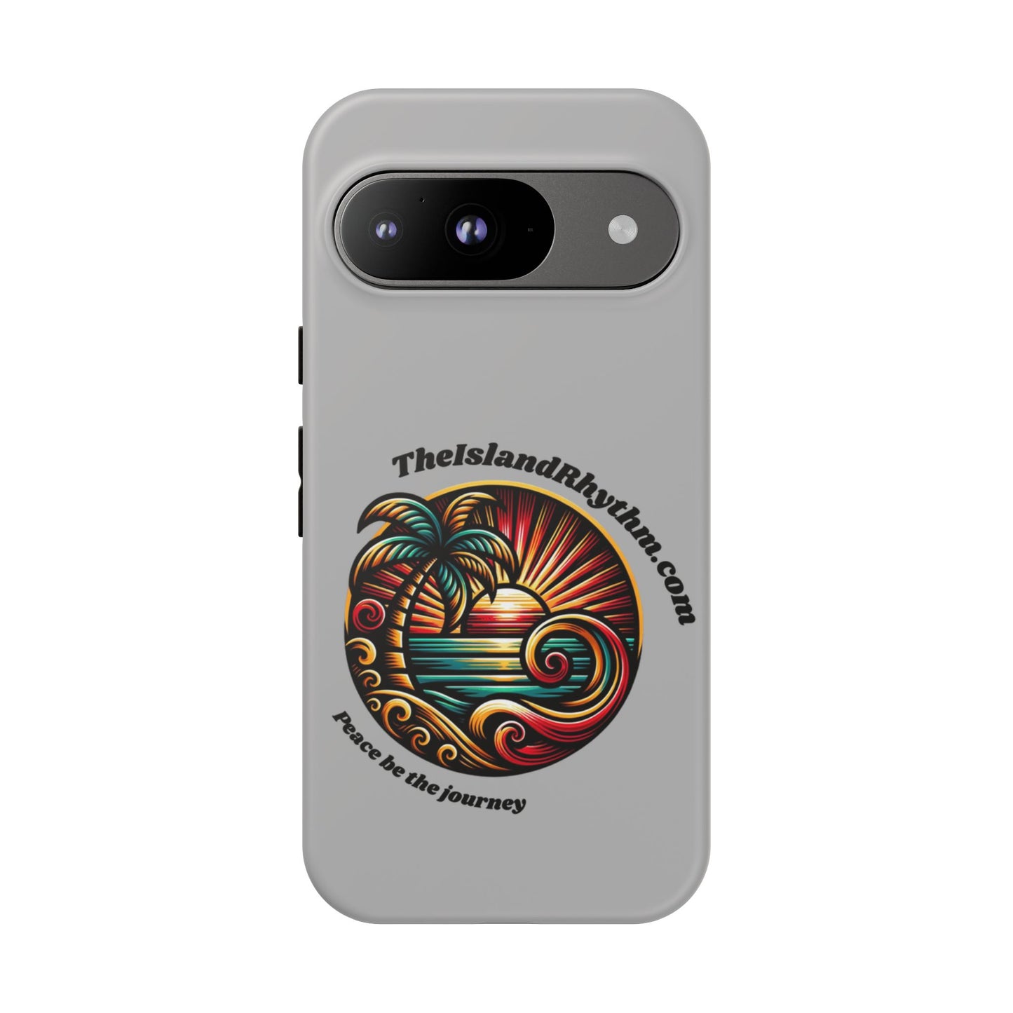 Tough Phone Case - Coastal Vibes with Inspirational Quote "Peace be the journey"