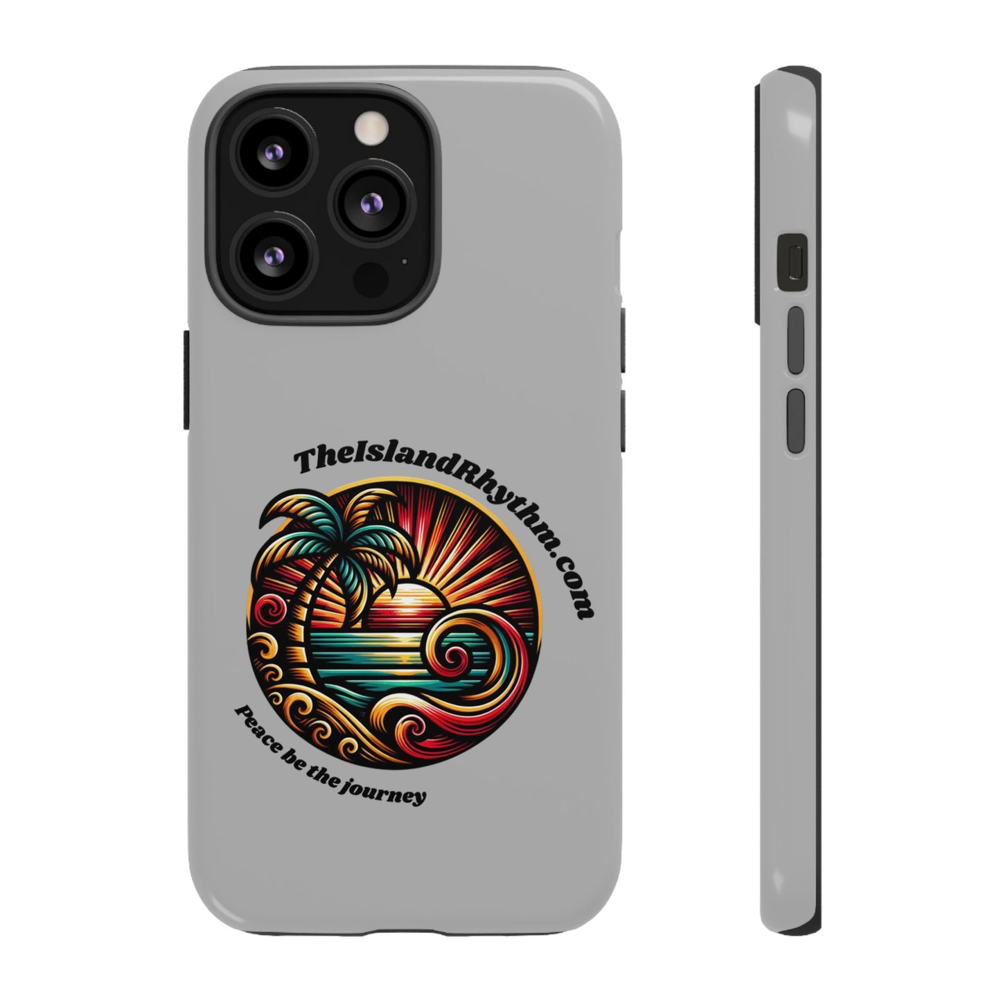 Tough Phone Case - Coastal Vibes with Inspirational Quote "Peace be the journey"