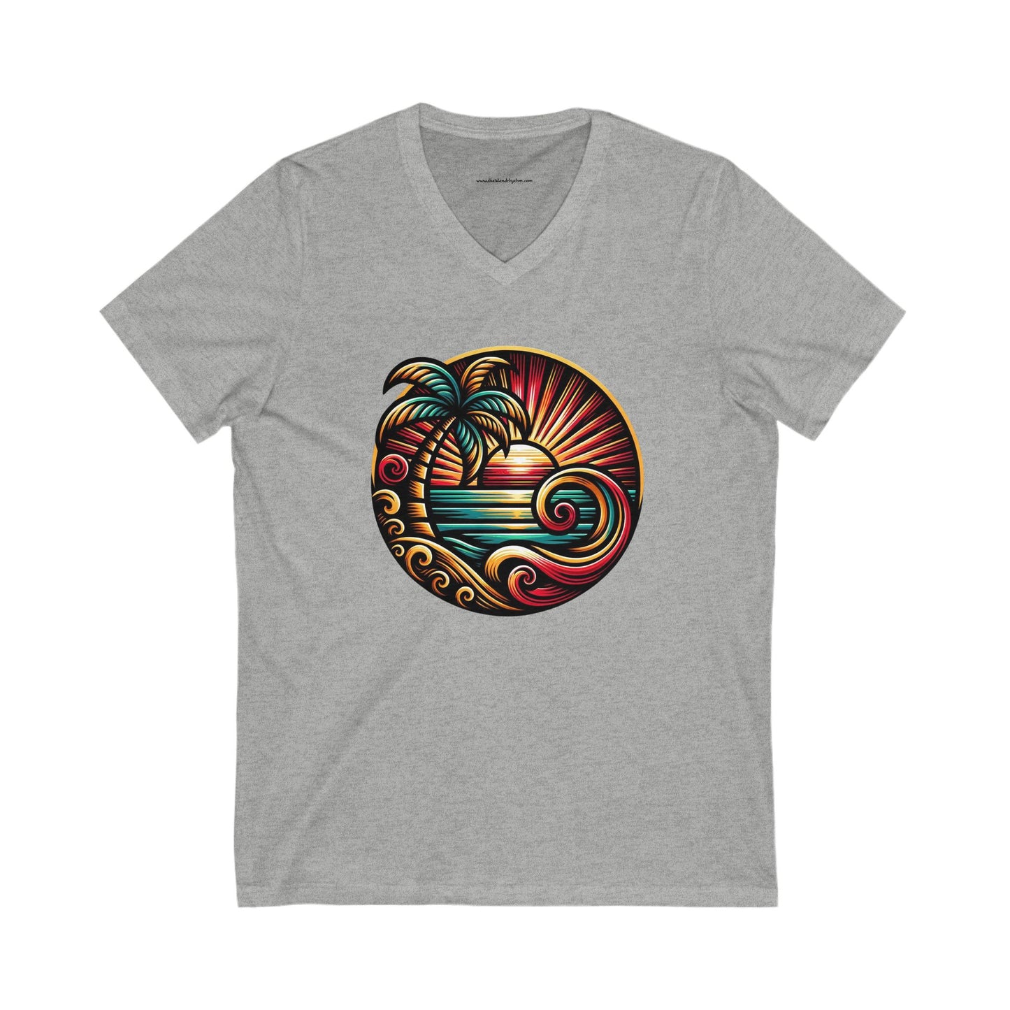 V-Neck Tee - Island Rhythm V Design