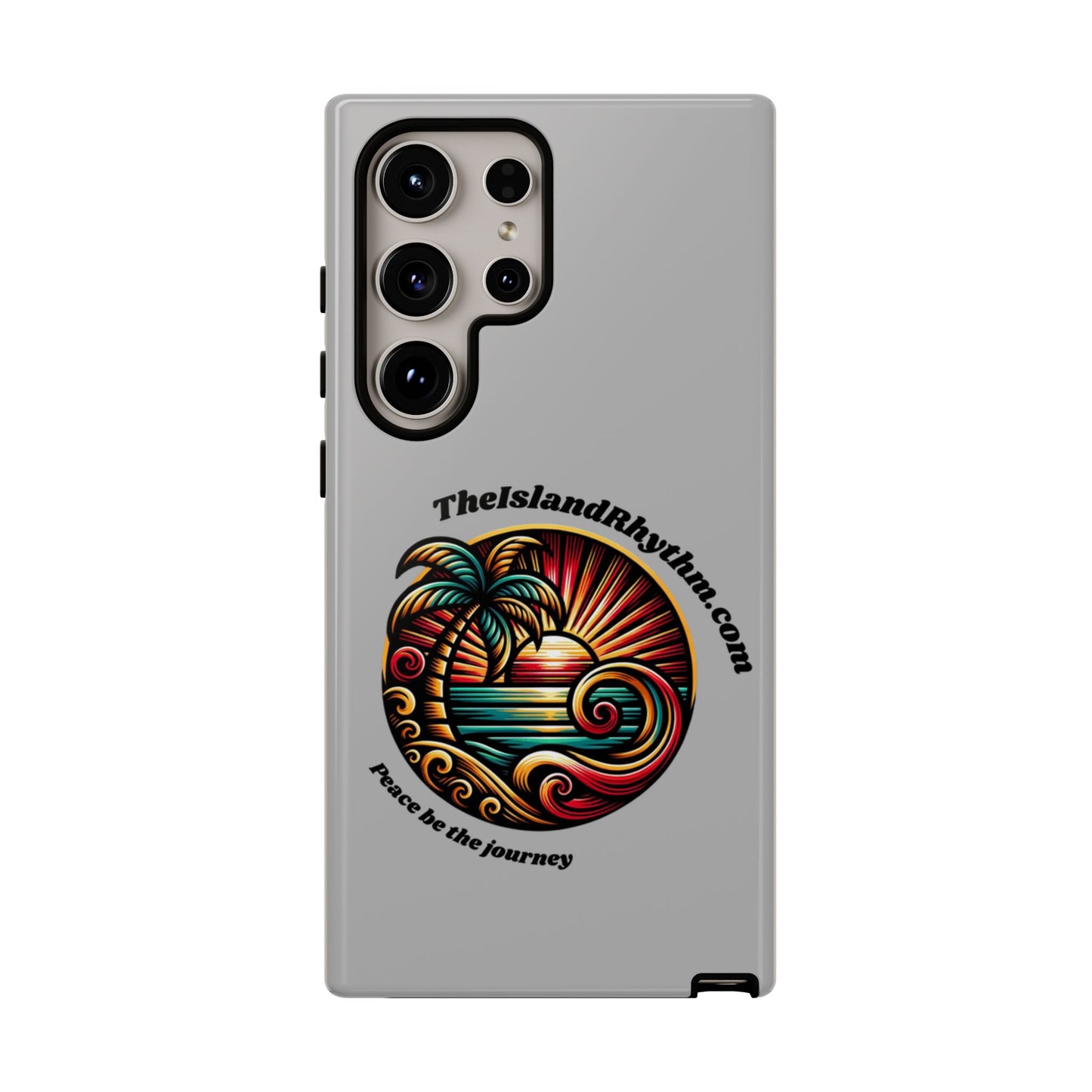 Tough Phone Case - Coastal Vibes with Inspirational Quote "Peace be the journey"
