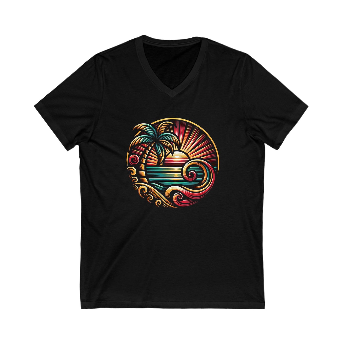 V-Neck Tee - Island Rhythm V Design
