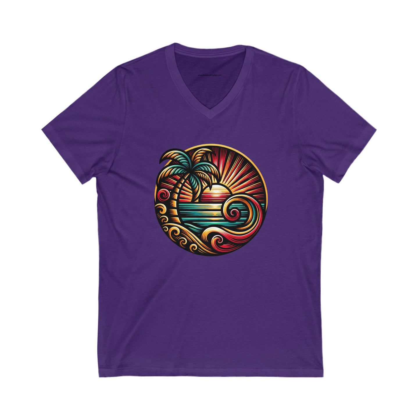 V-Neck Tee - Island Rhythm V Design