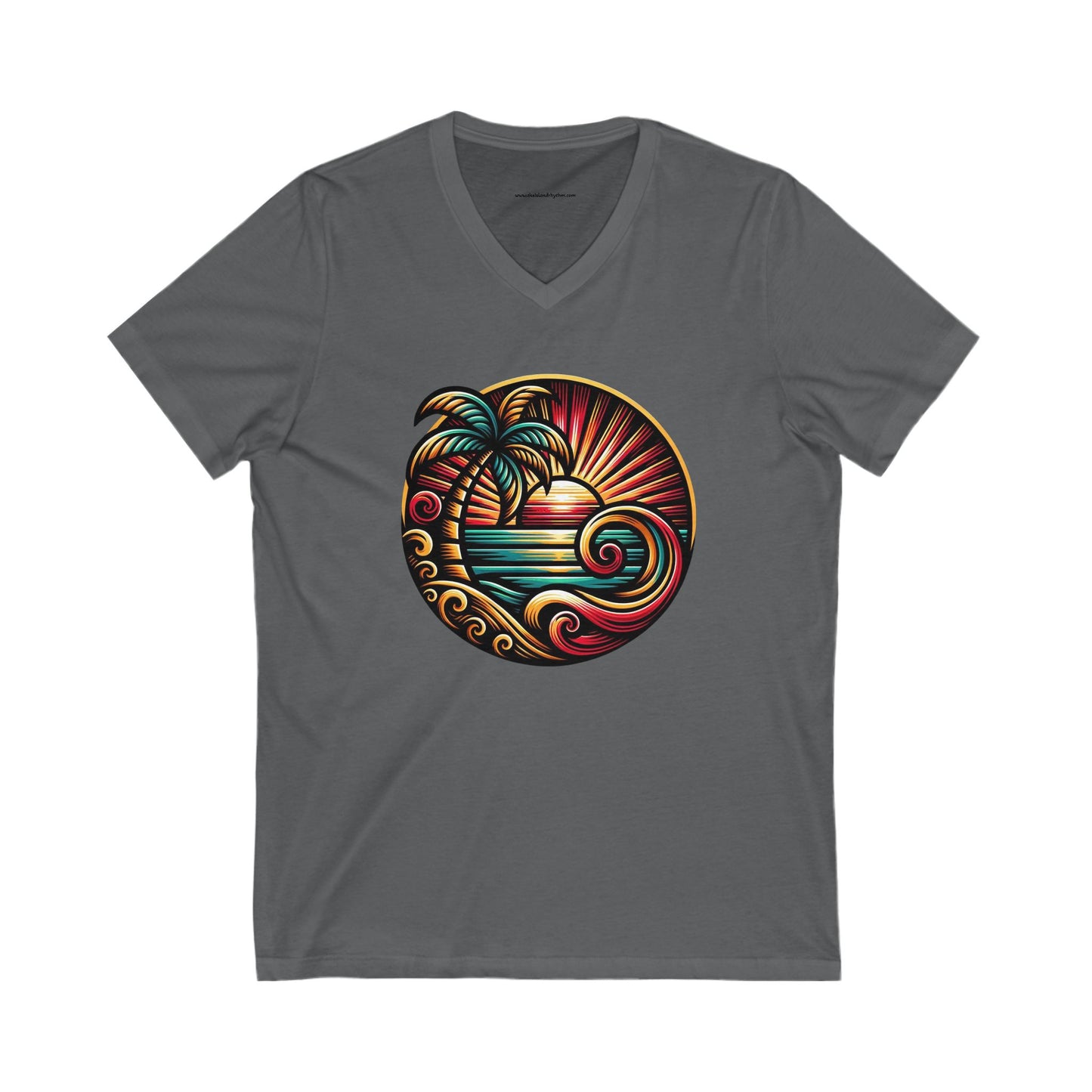 V-Neck Tee - Island Rhythm V Design