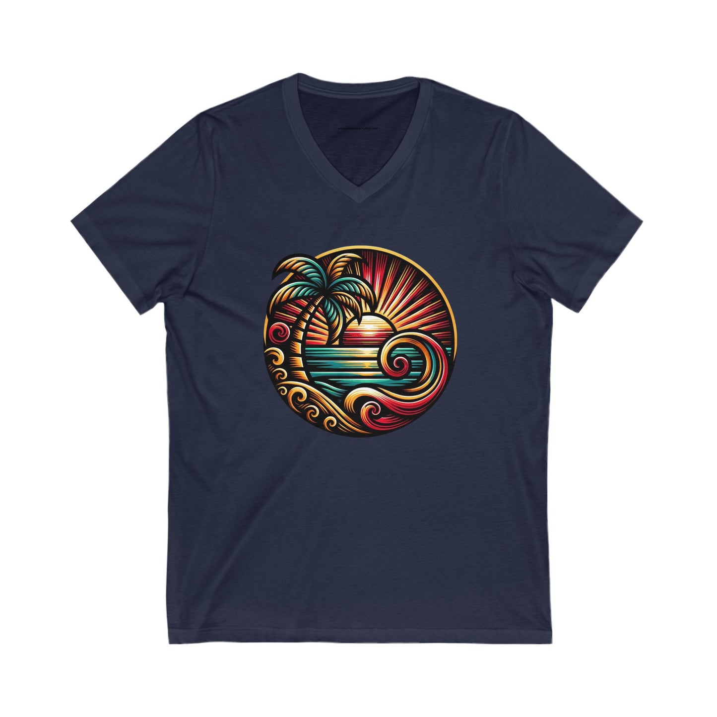 V-Neck Tee - Island Rhythm V Design