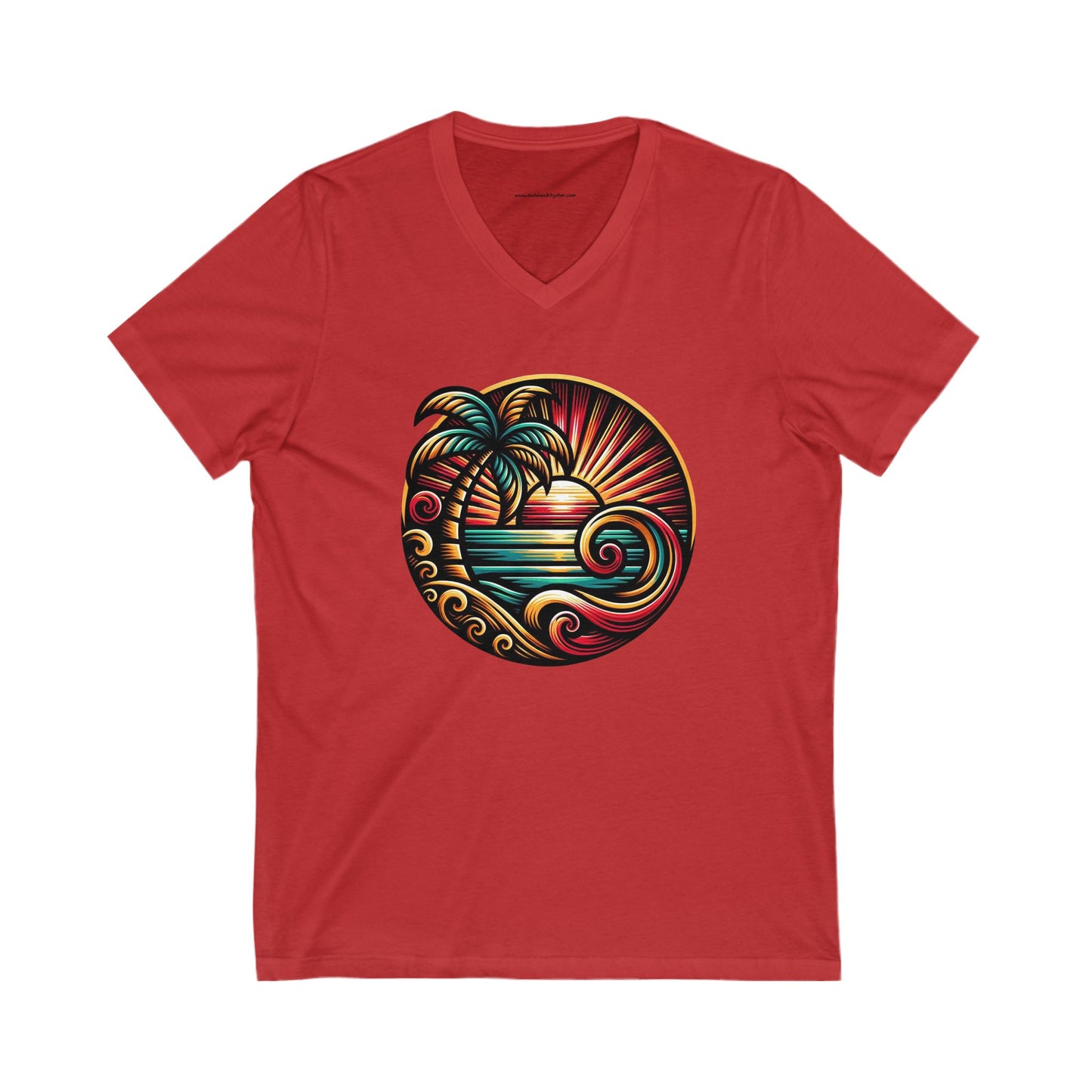 V-Neck Tee - Island Rhythm V Design