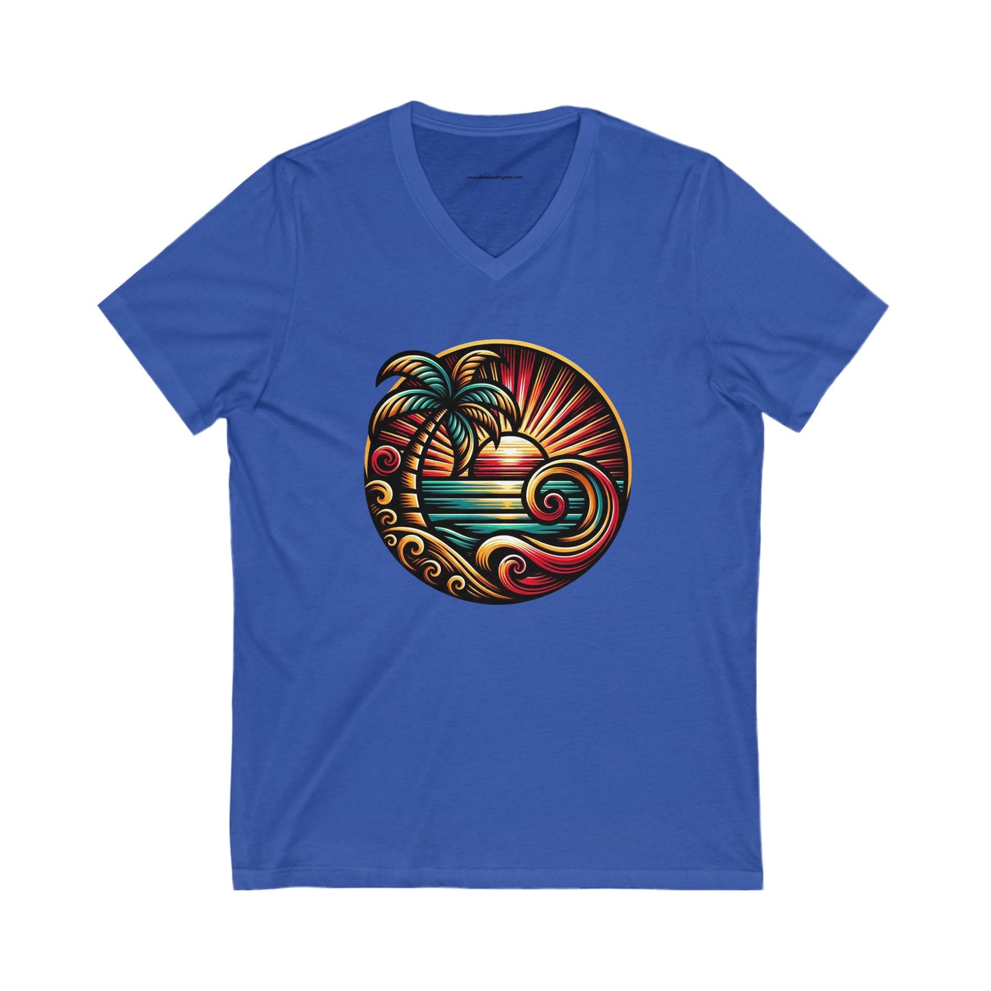 V-Neck Tee - Island Rhythm V Design