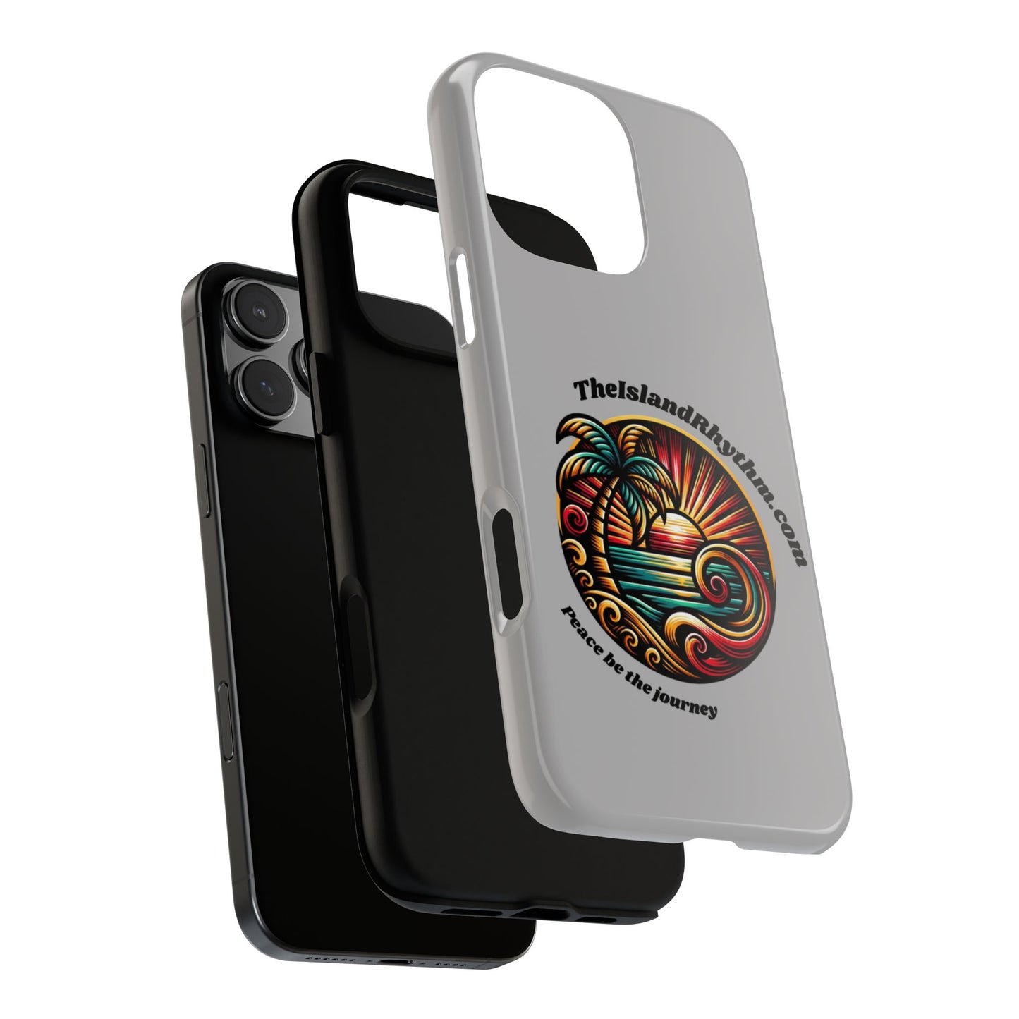 Tough Phone Case - Coastal Vibes with Inspirational Quote "Peace be the journey"
