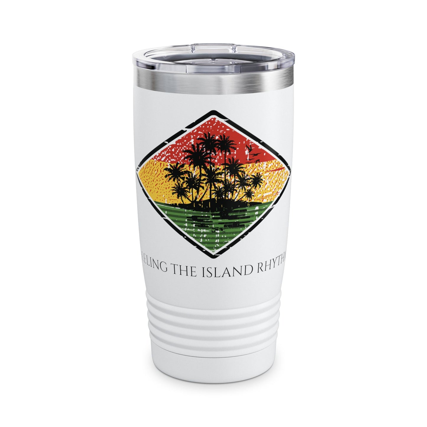Feeling the Island Rhythm 20oz Ringneck Tumbler - Tropical Vibe Travel Mug