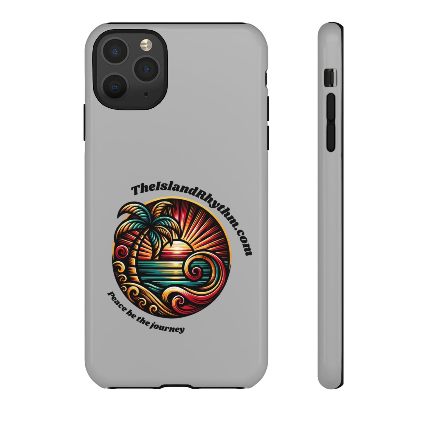 Tough Phone Case - Coastal Vibes with Inspirational Quote "Peace be the journey"