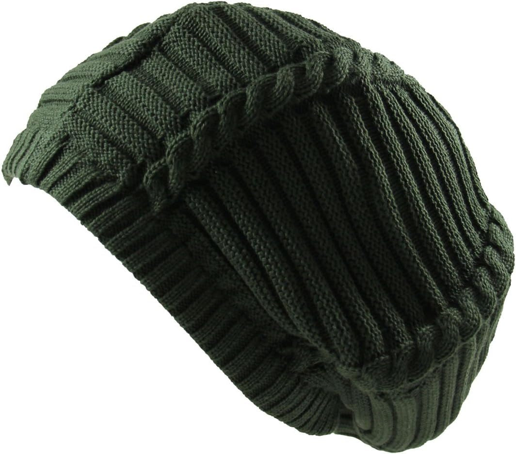 100% Cotton Classic Rasta Slouchy Ribbed Beanie Hats