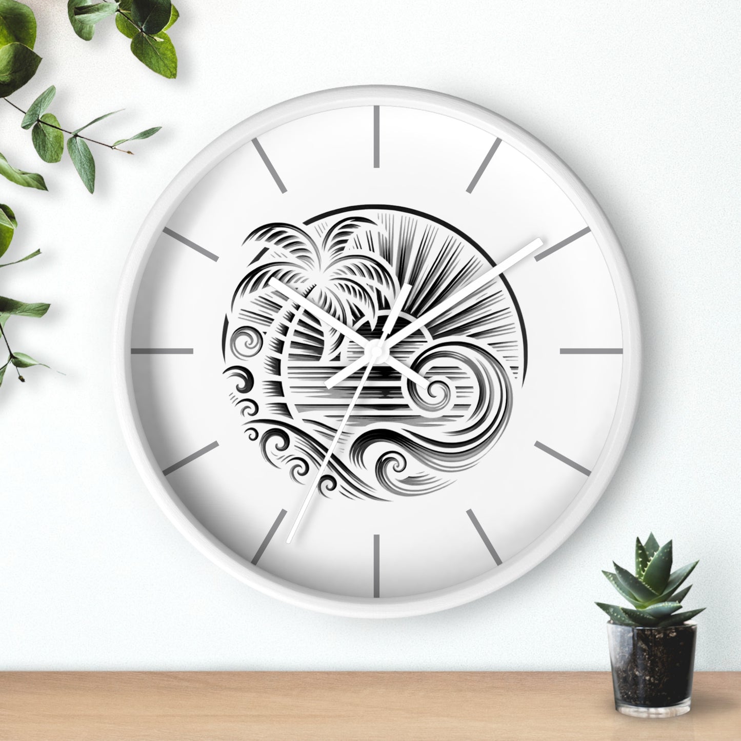 Island Rhythm Wall Clock - Tropical Island Timepiece