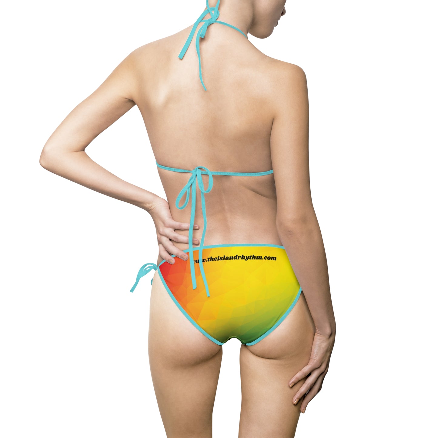 Colorful Gradient Women's Bikini Swimsuit - Casual Beachwear for Summer Fun