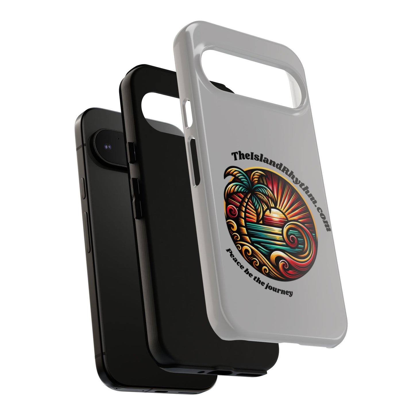 Tough Phone Case - Coastal Vibes with Inspirational Quote "Peace be the journey"