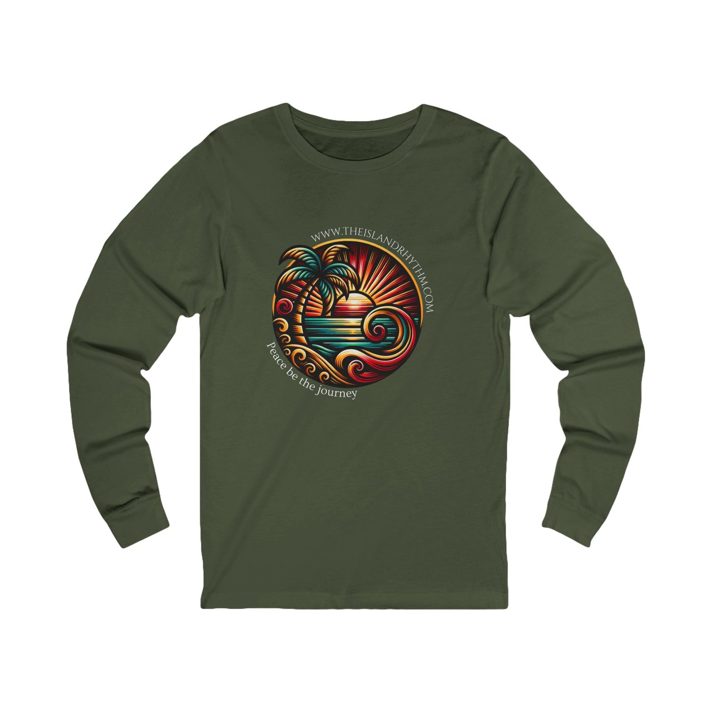 Island Journey Long Sleeve Tee - Adventure Awaits with Tropical Vibes