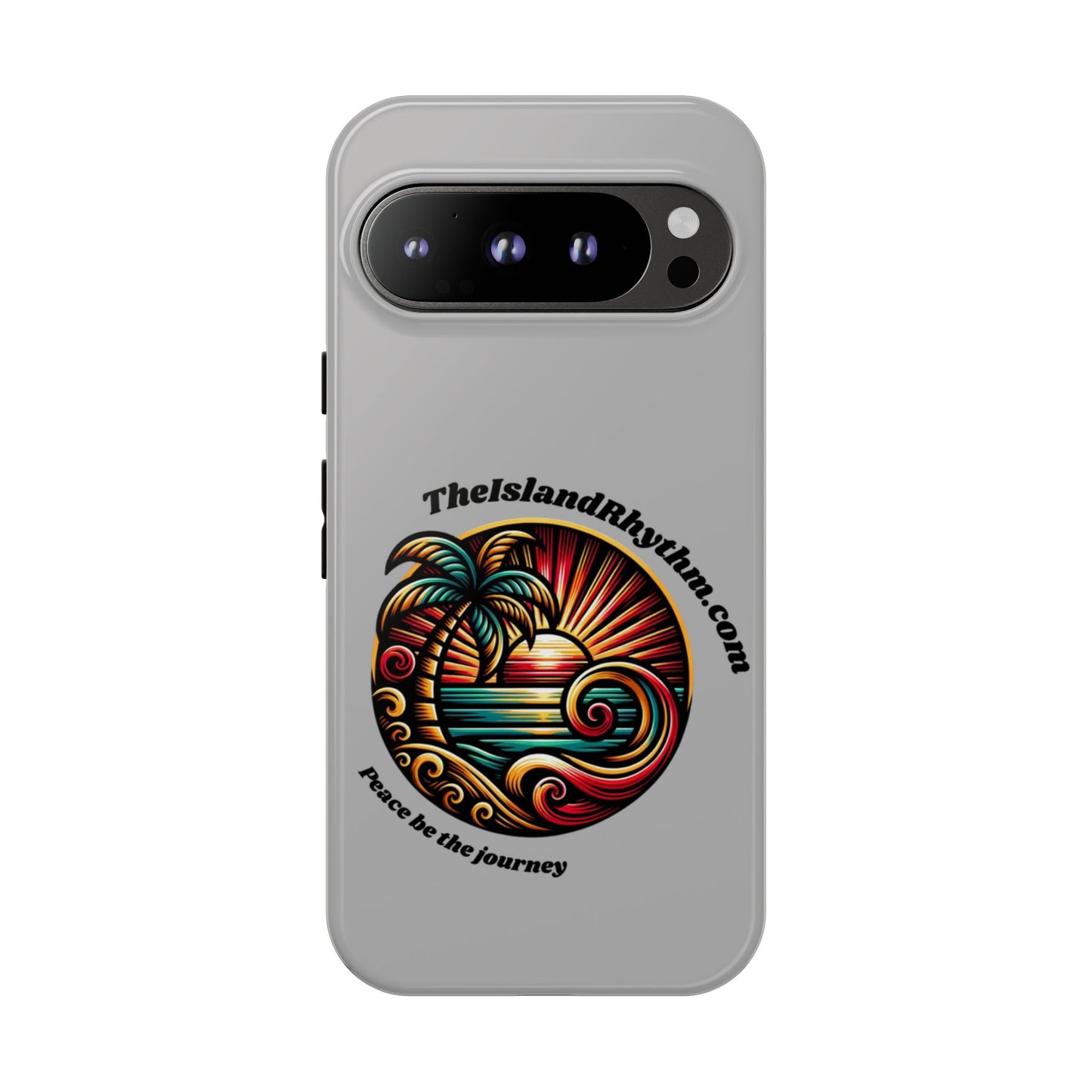 Tough Phone Case - Coastal Vibes with Inspirational Quote "Peace be the journey"