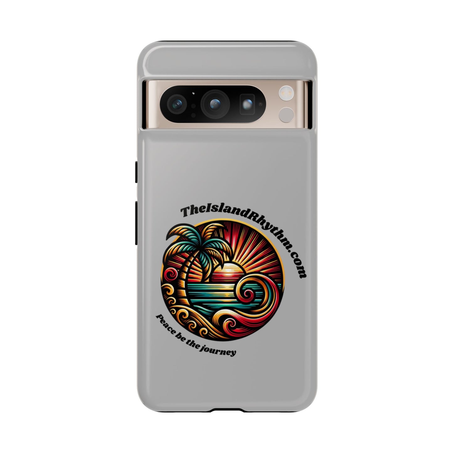 Tough Phone Case - Coastal Vibes with Inspirational Quote "Peace be the journey"