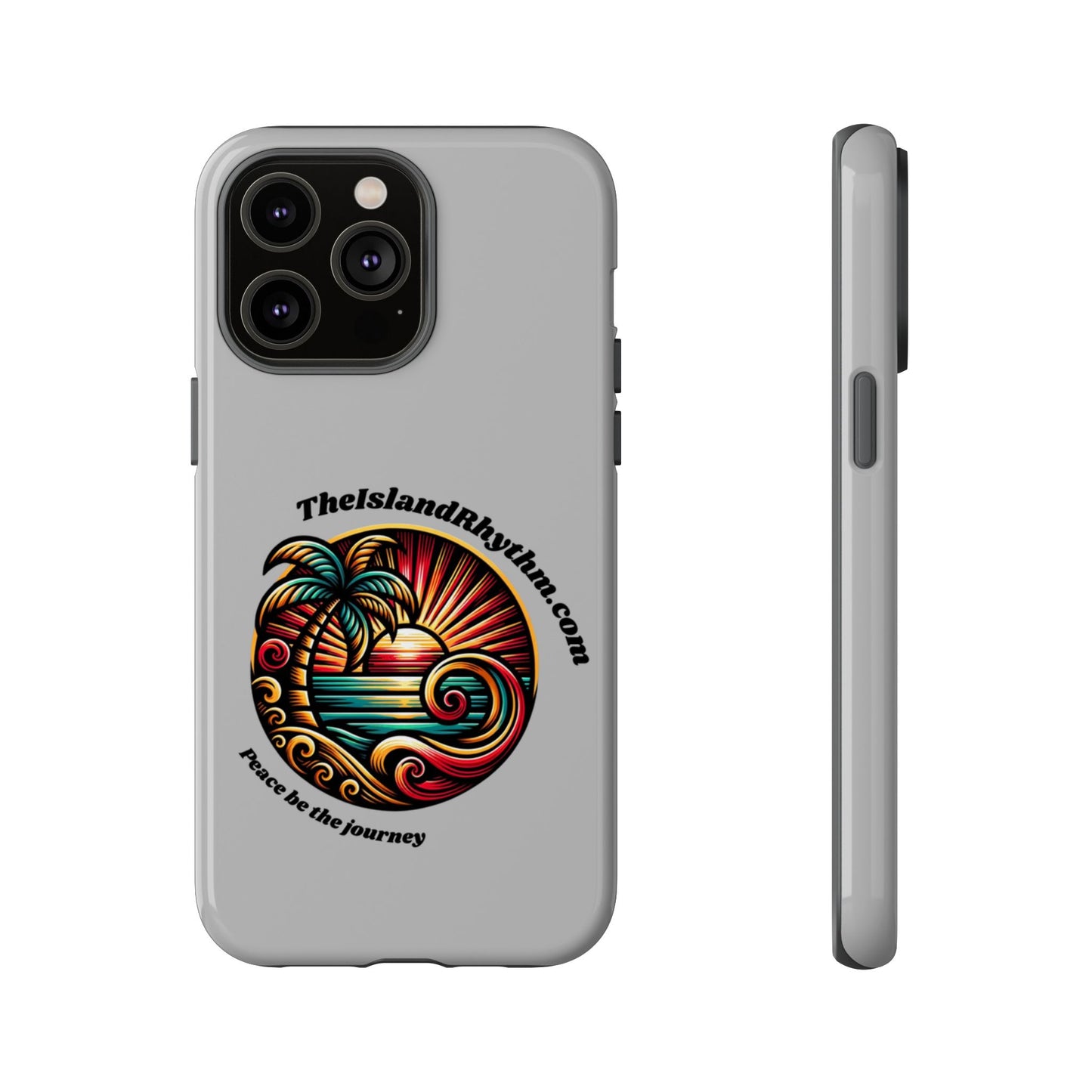 Tough Phone Case - Coastal Vibes with Inspirational Quote "Peace be the journey"