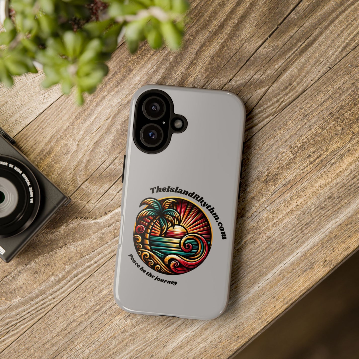 Tough Phone Case - Coastal Vibes with Inspirational Quote "Peace be the journey"