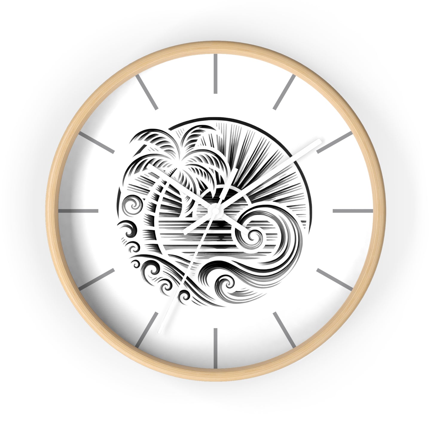 Island Rhythm Wall Clock - Tropical Island Timepiece