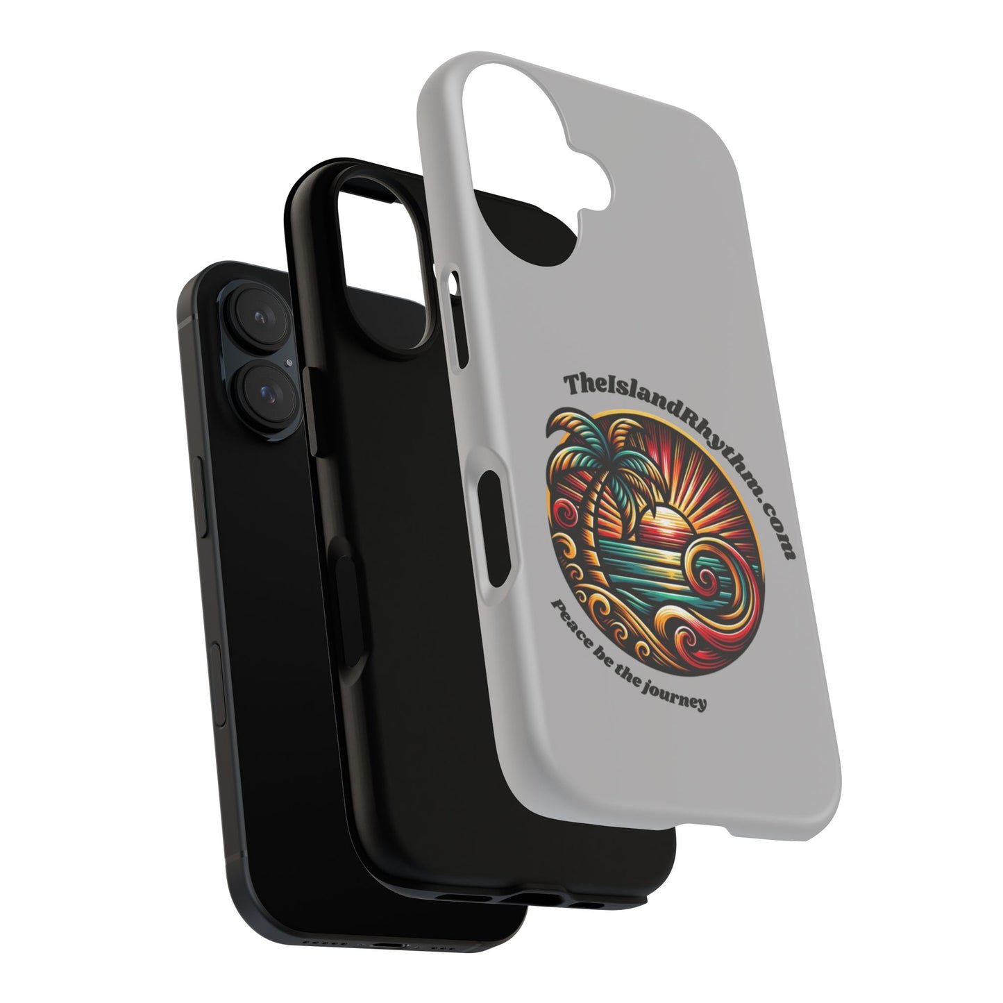 Tough Phone Case - Coastal Vibes with Inspirational Quote "Peace be the journey"